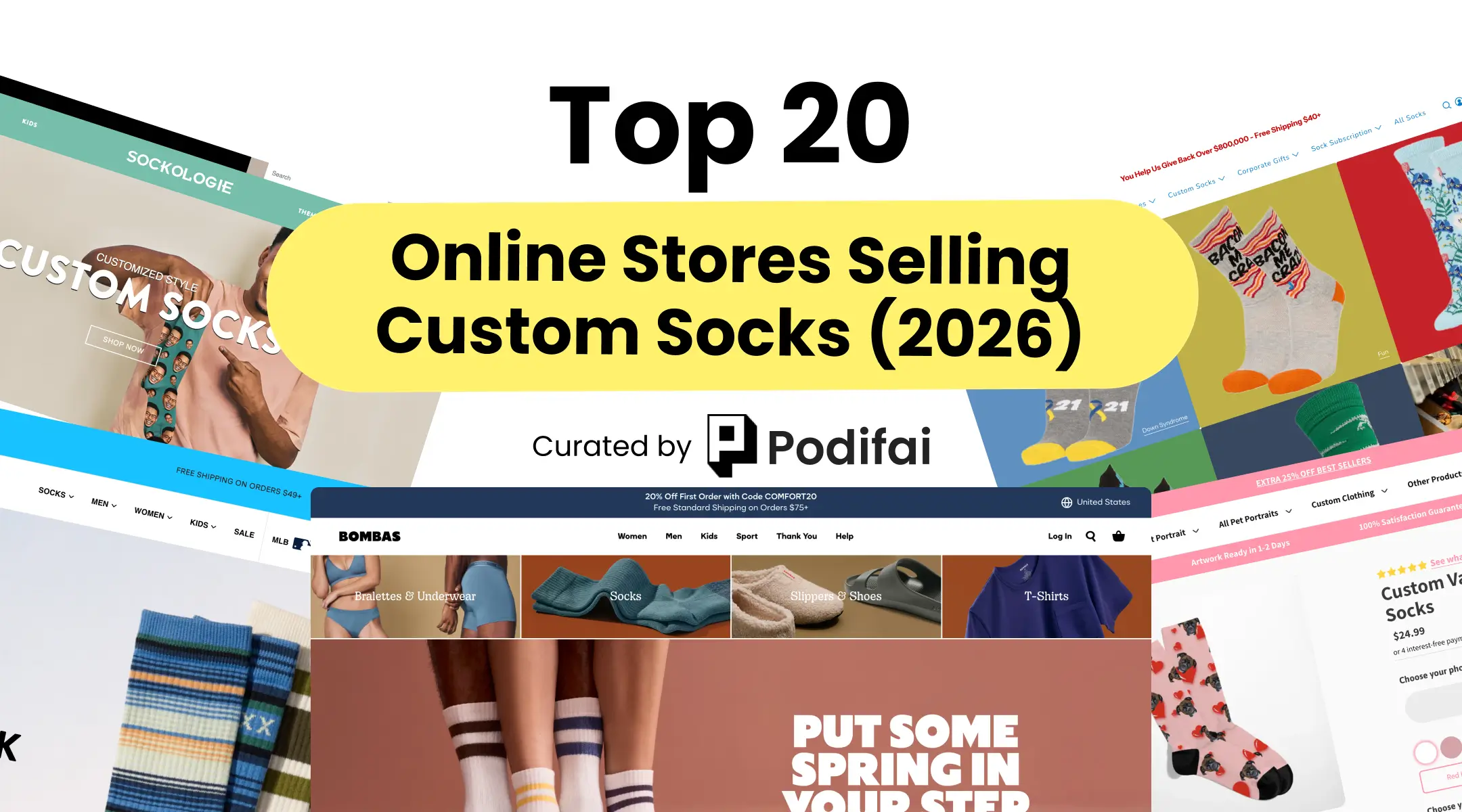 Top 20 Custom Socks Stores Online (With Traffic Data)