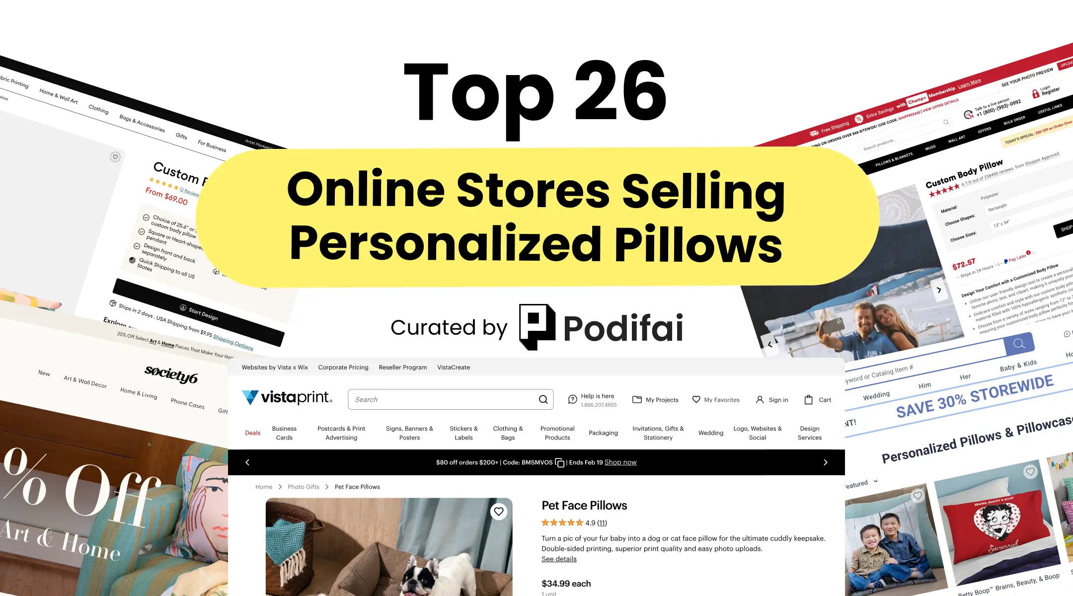 Top 26 Personalized Pillows Stores Online (With Traffic Data)