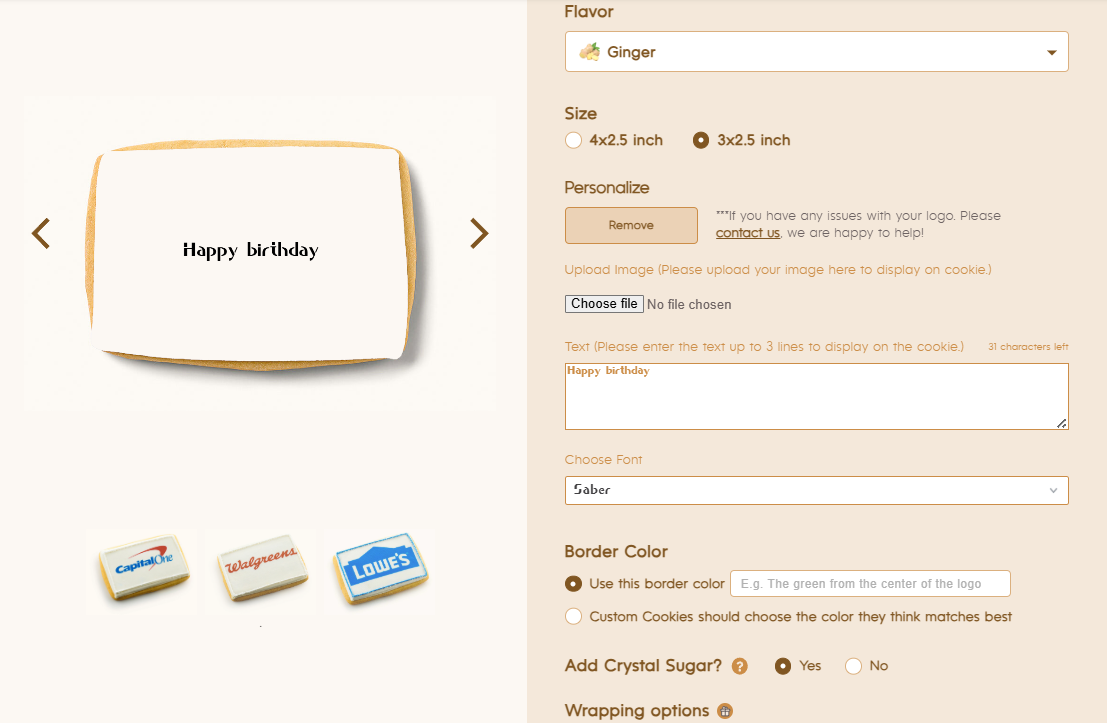 Custom Cookies – Photo Upload Preview