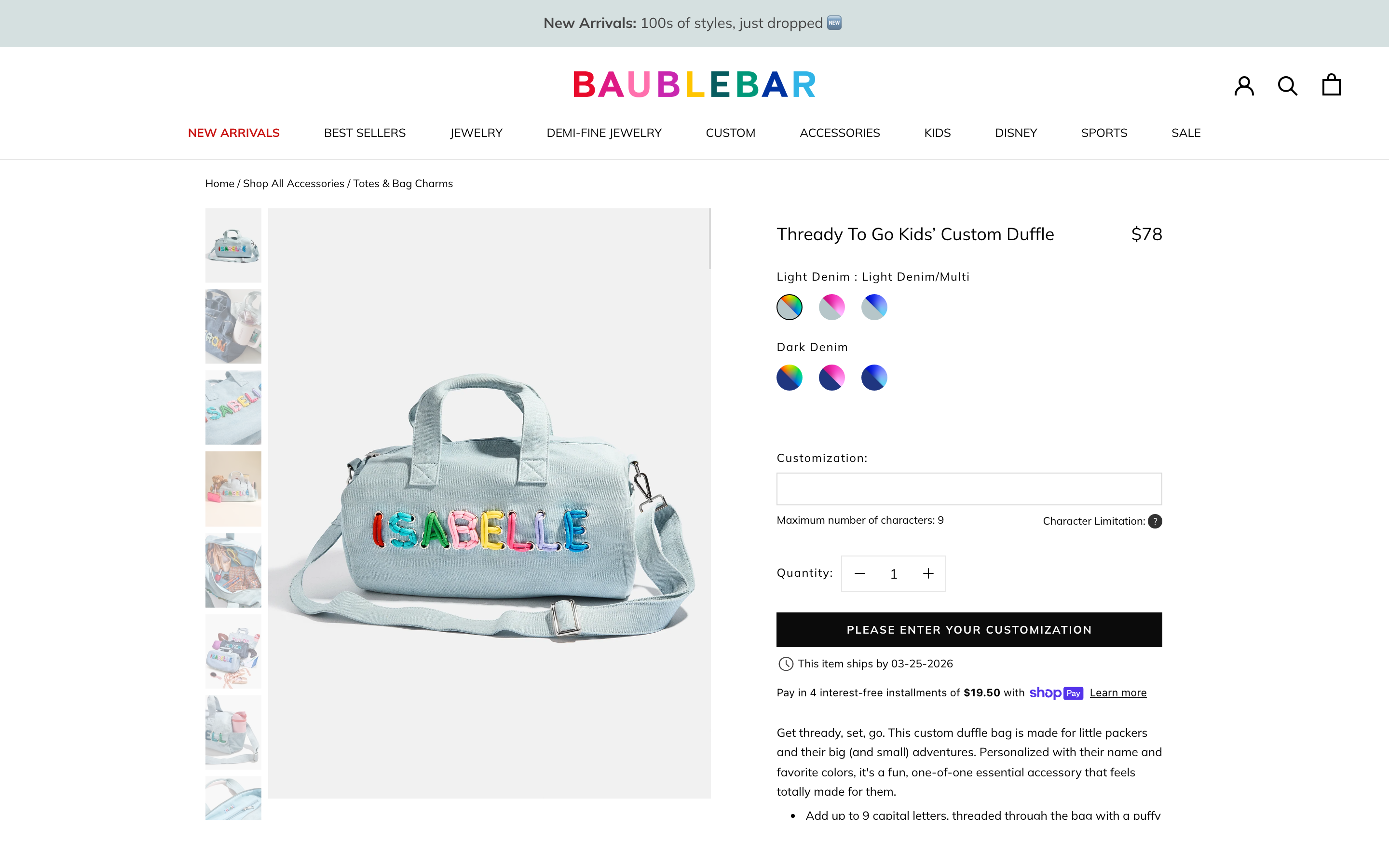 1. BaubleBar β The accessories giant that made blankets personal - Custom blanket product page on Shopify