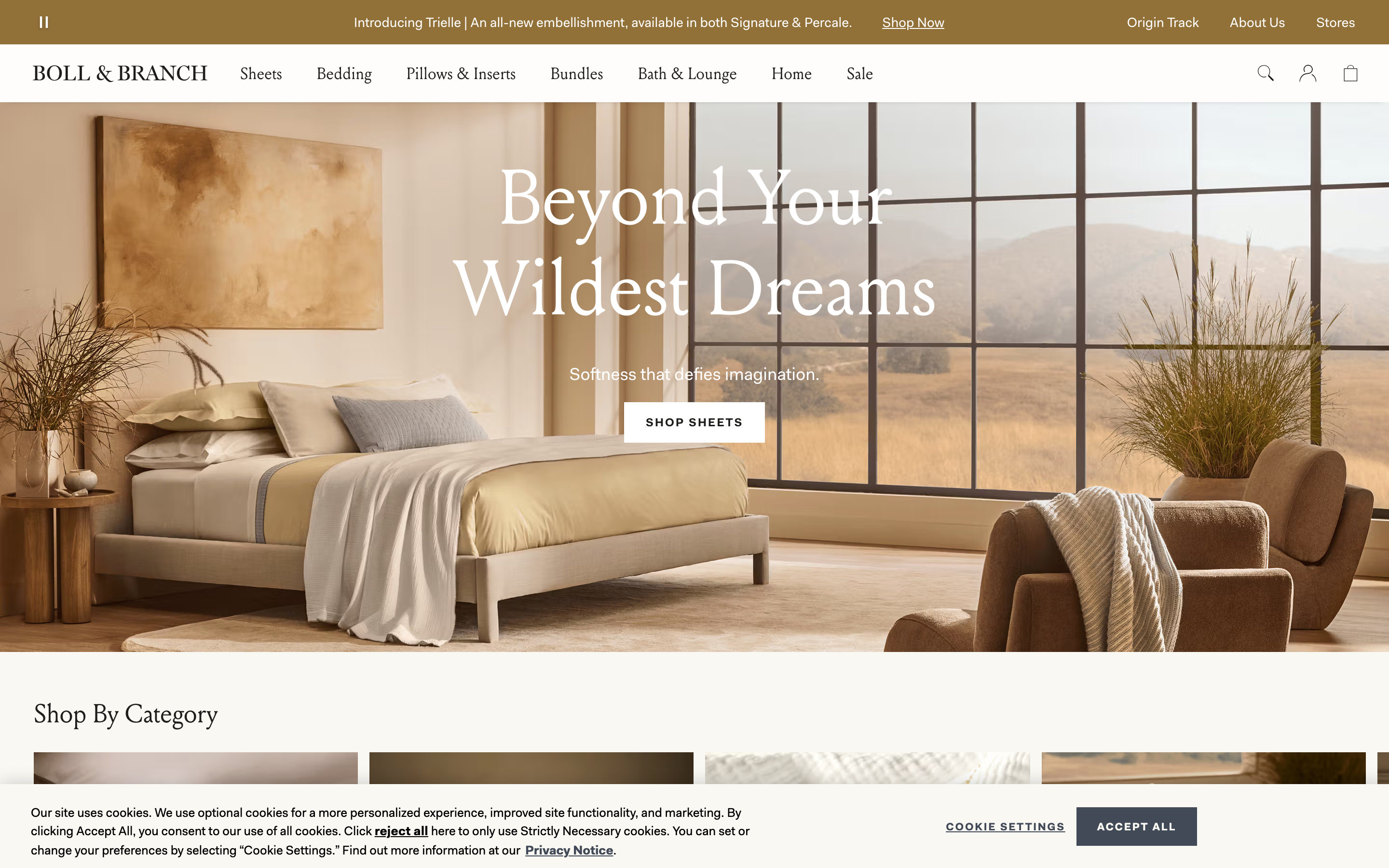 3. Boll & Branch β Luxury organic bedding with personalization - Custom blanket product page on Shopify
