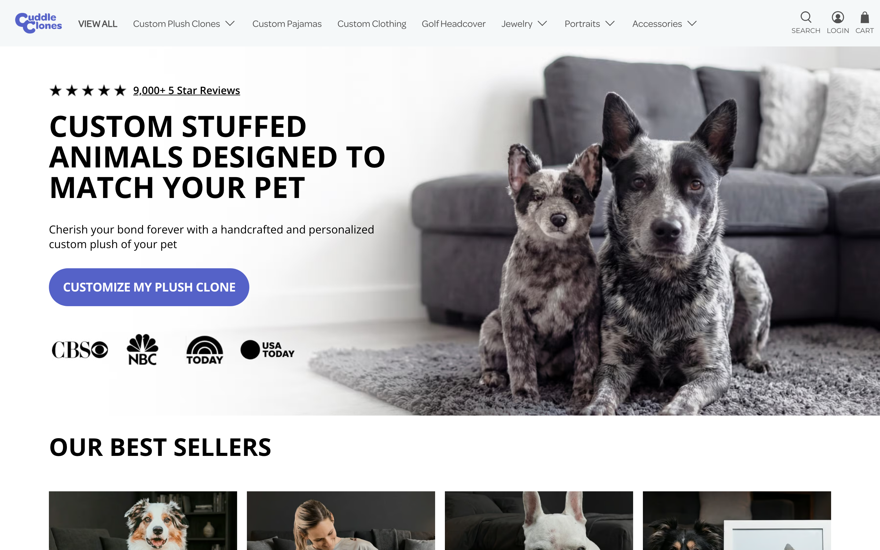 7. Cuddle Clones β Turn your pet into a plush toy and blanket - Custom blanket product page on Shopify