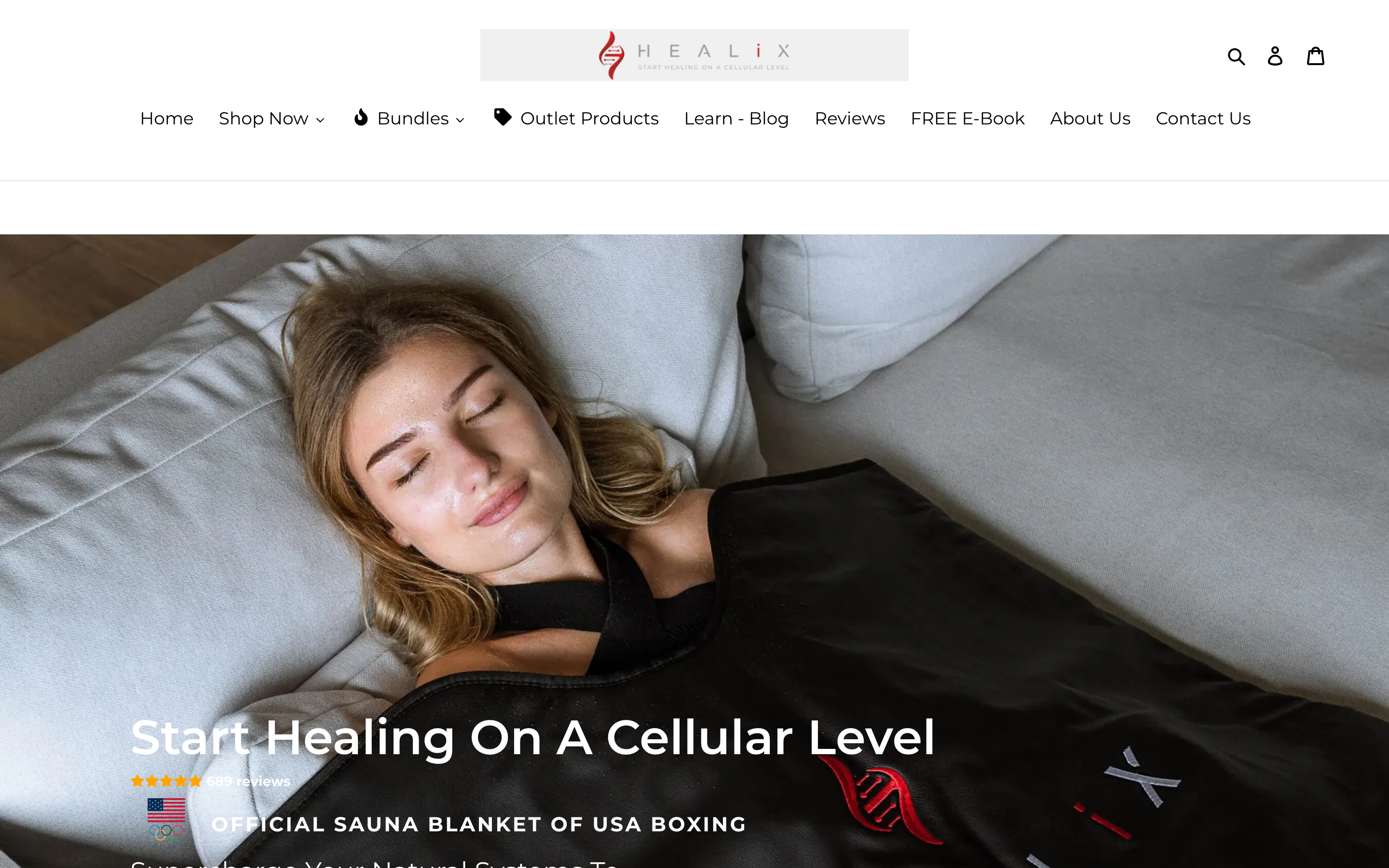 25. Healix Infrared β Therapeutic infrared blankets - Custom blanket product page on Shopify