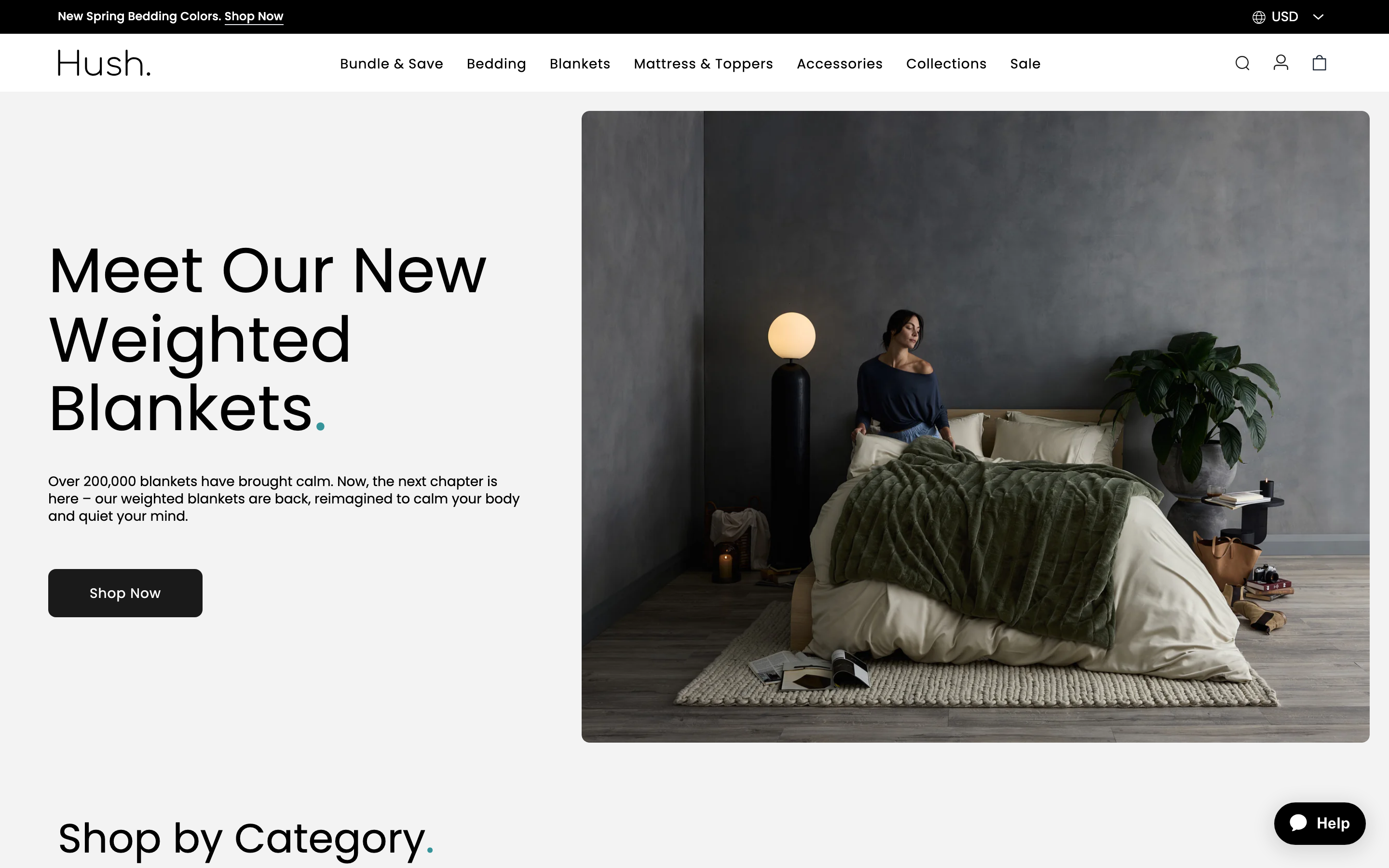 12. Hush Blankets β Weighted blankets with customizable options - Custom blanket product page on Shopify