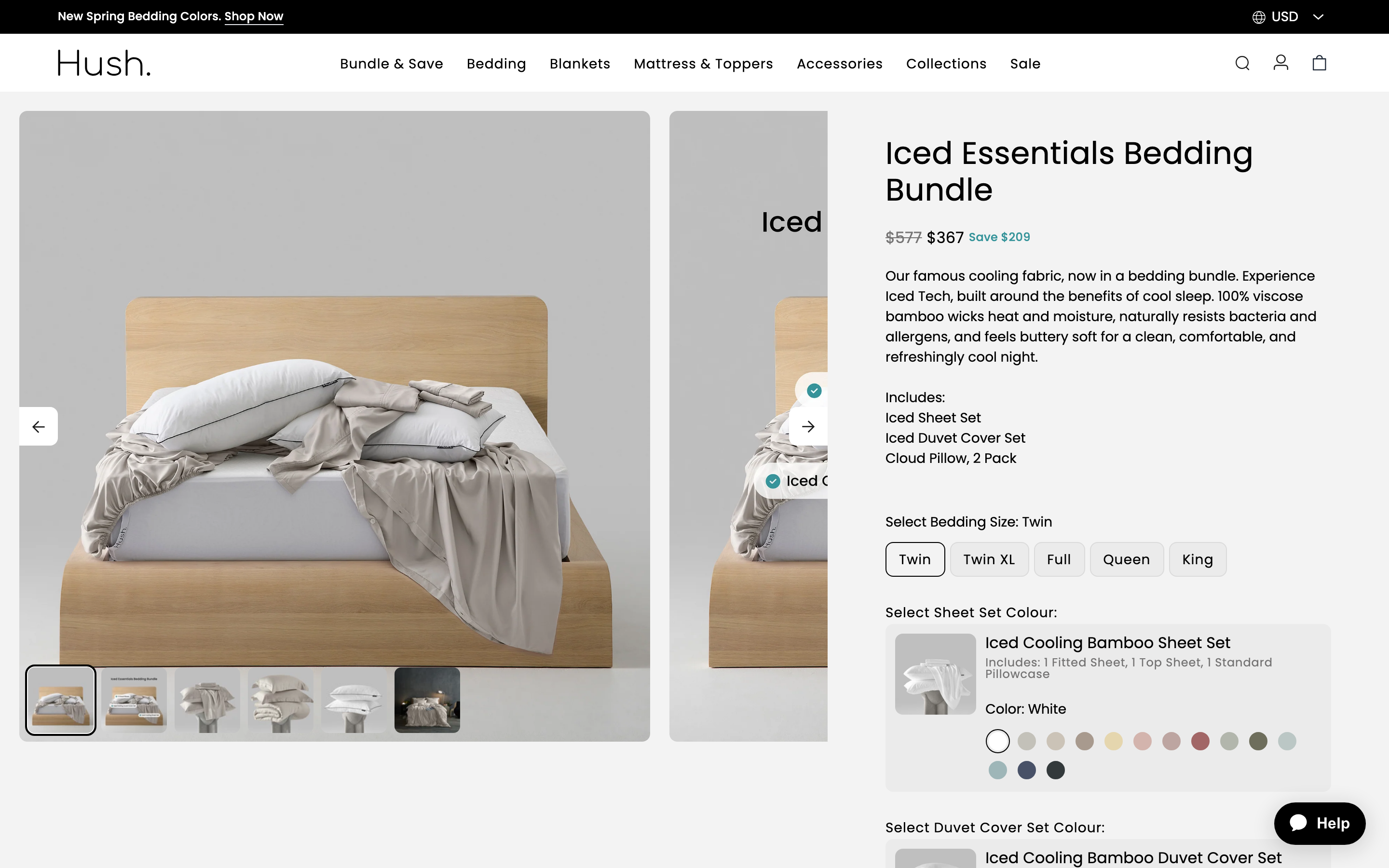 12. Hush Blankets β Weighted blankets with customizable options - Custom blanket product page on Shopify