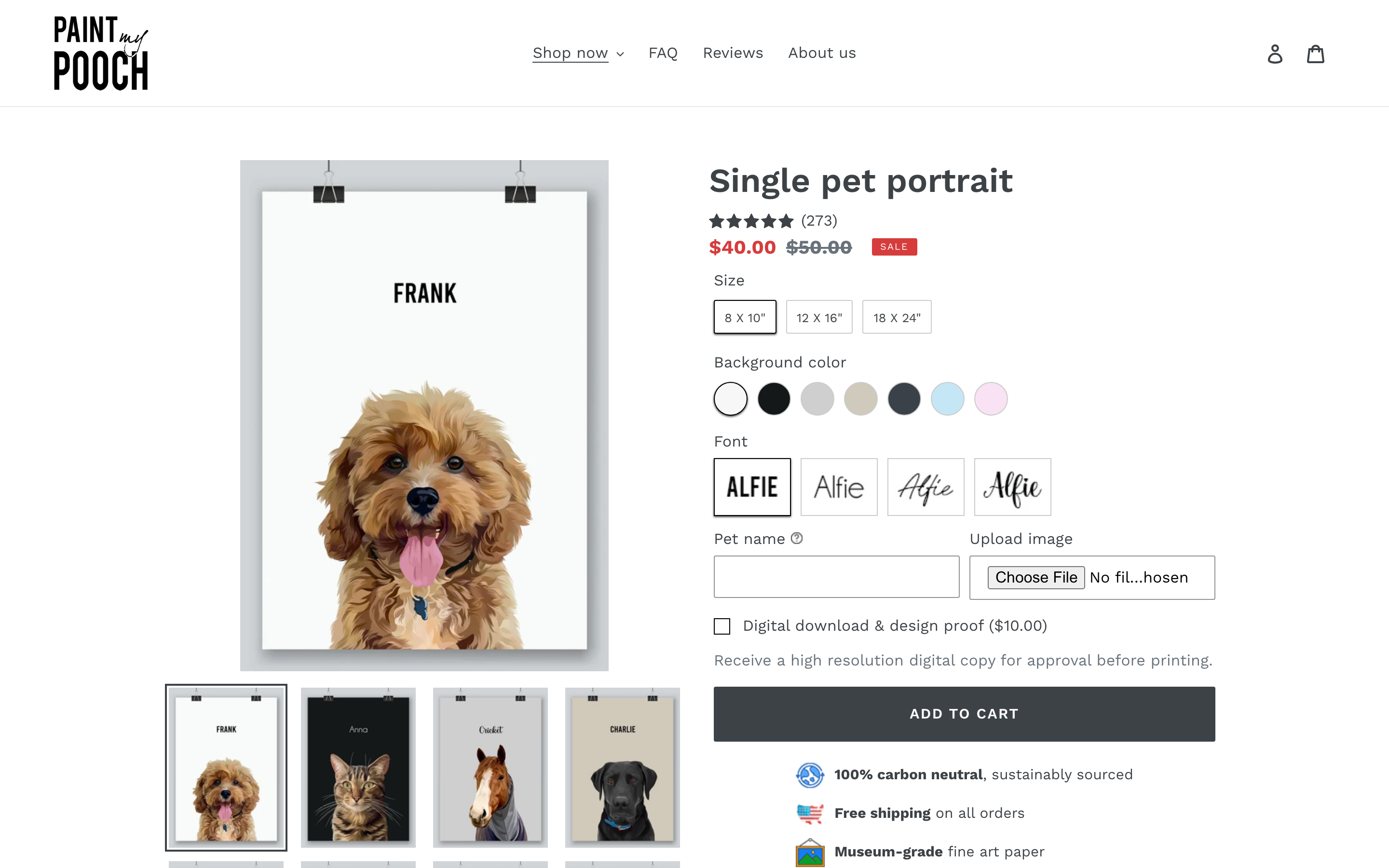 24. Paint My Pooch β Custom pet art blankets and portraits - Custom blanket product page on Shopify