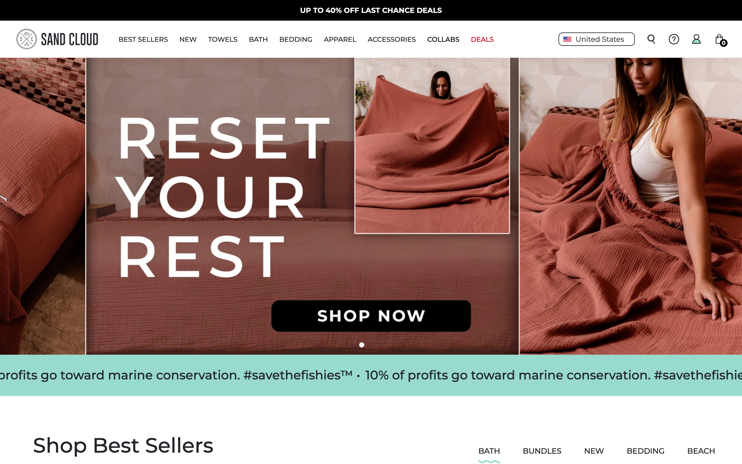 8. Sand Cloud β Eco-friendly beach blankets with a mission - Custom blanket product page on Shopify