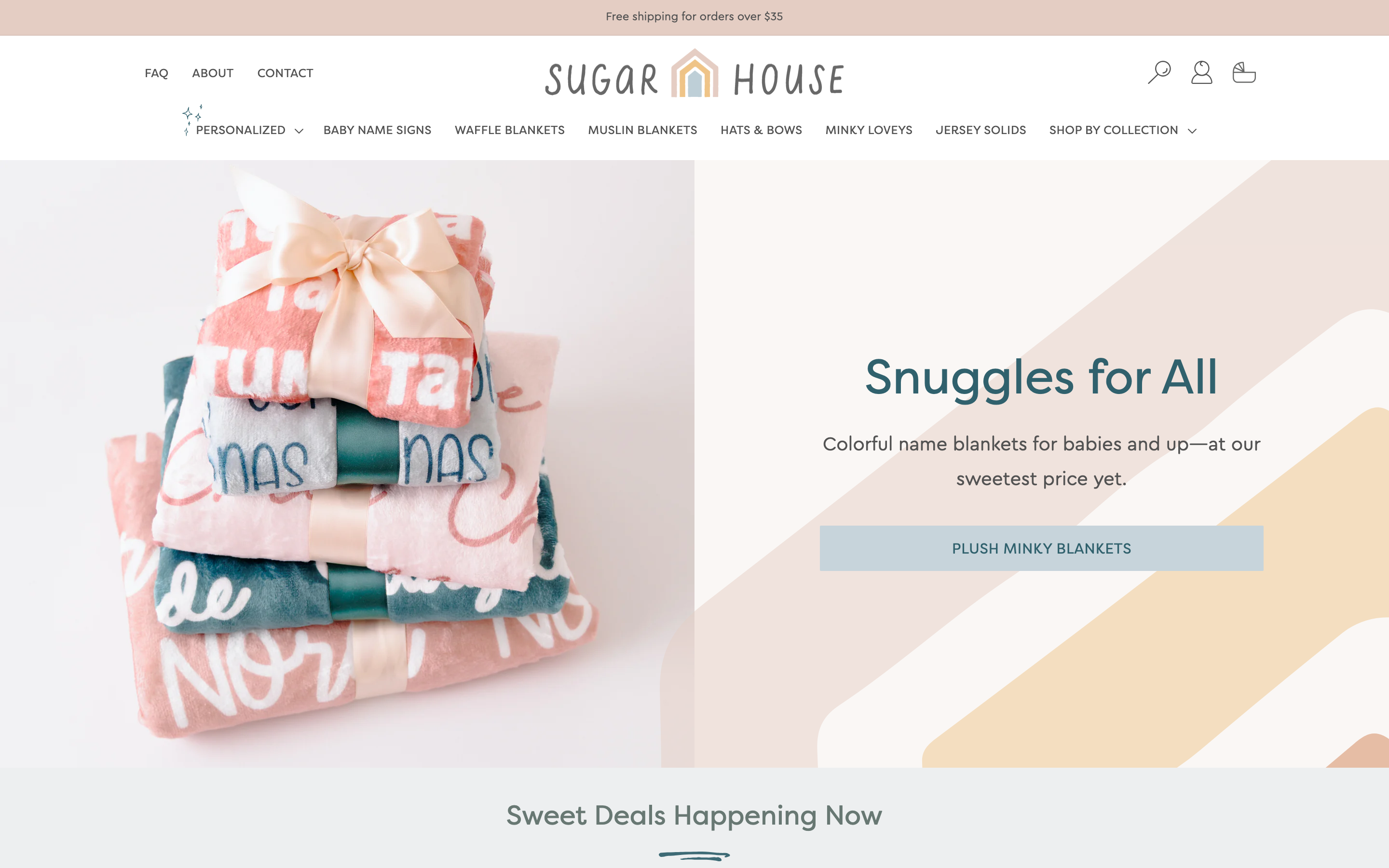 21. Sugar House Baby β Premium custom baby blankets - Custom blanket product page on Shopify