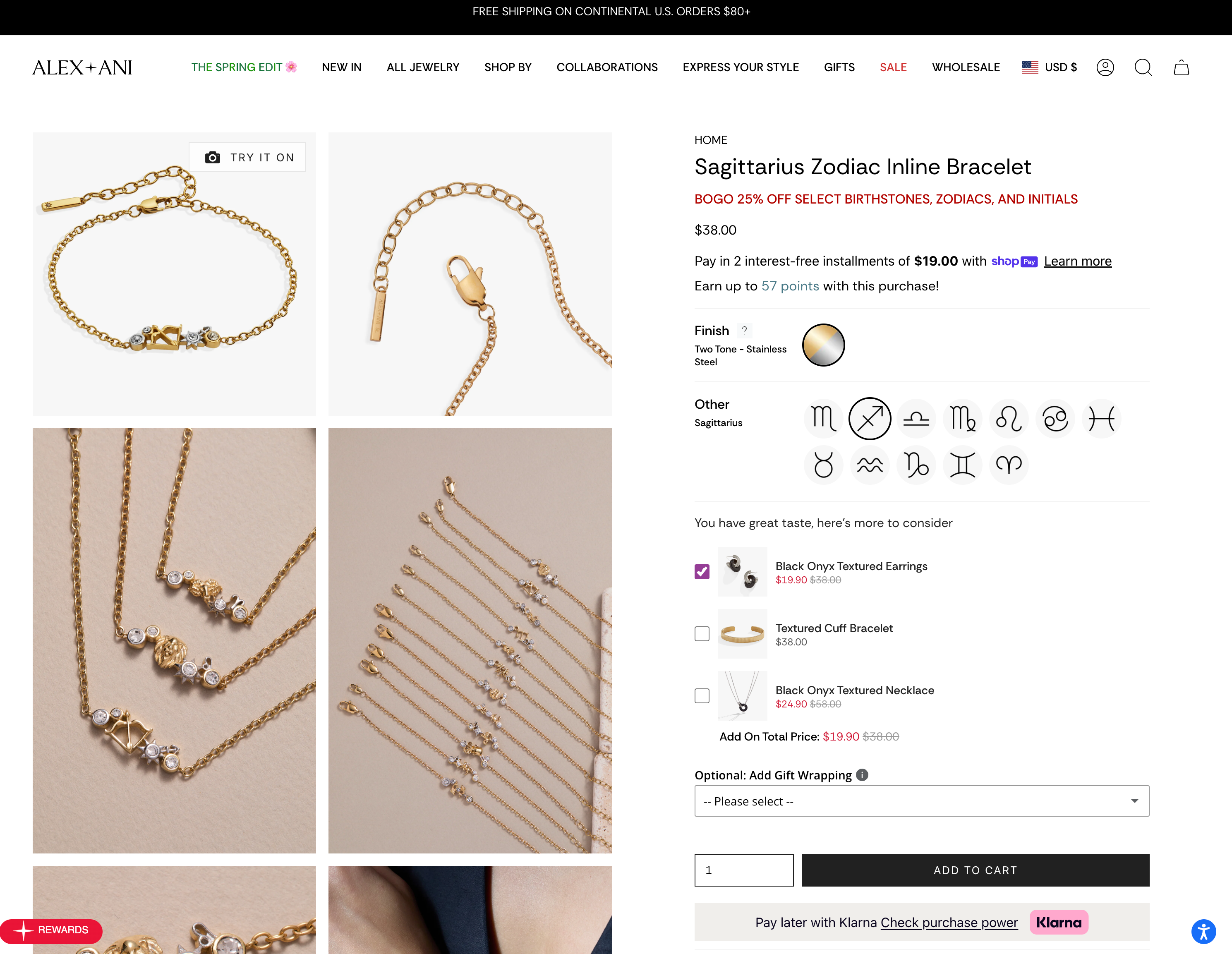 Alex and Ani Zodiac Inline Bracelet