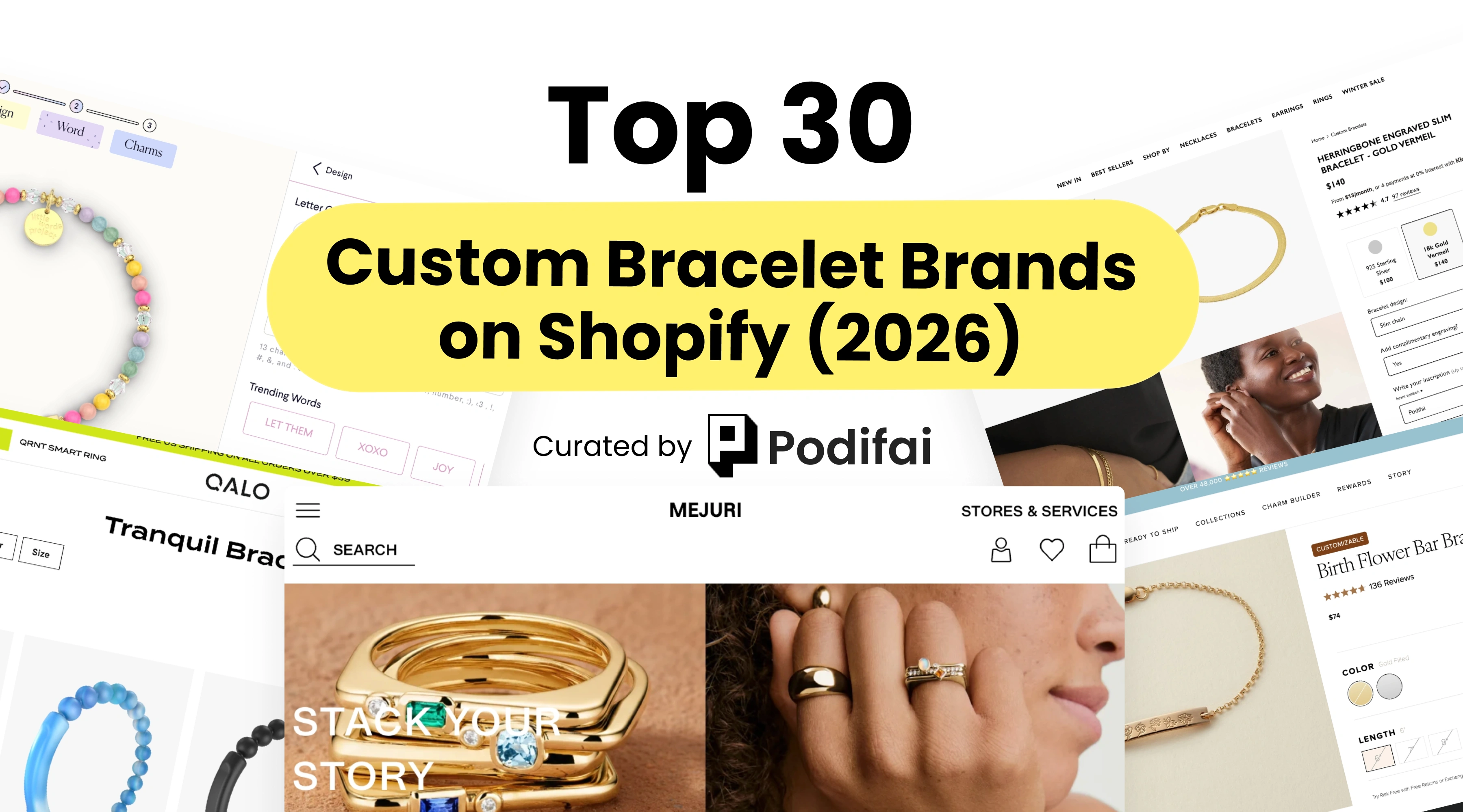 Top 30 Custom Bracelet Shopify Stores (With Revenue Data)