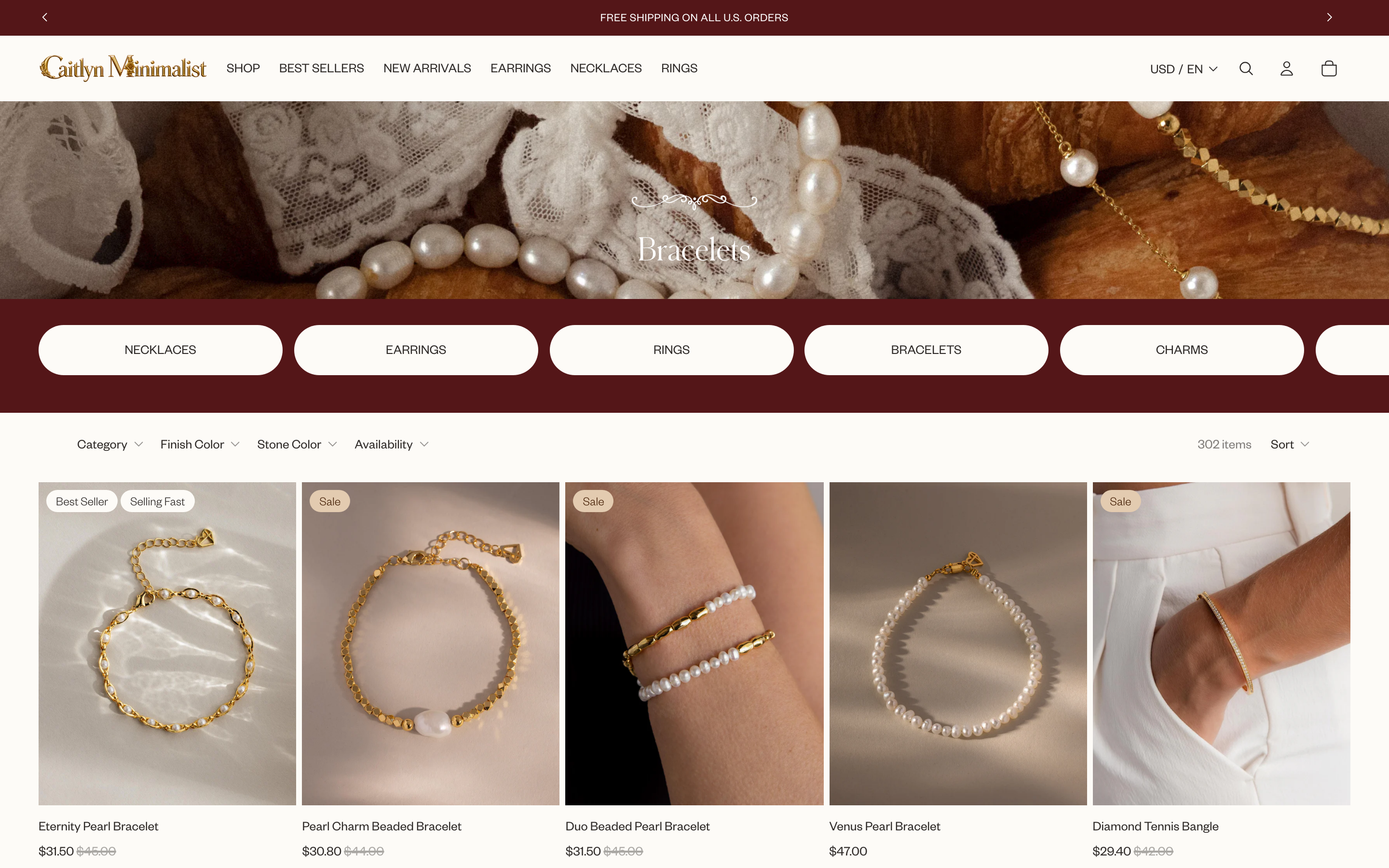 Caitlyn Minimalist name bracelet collection