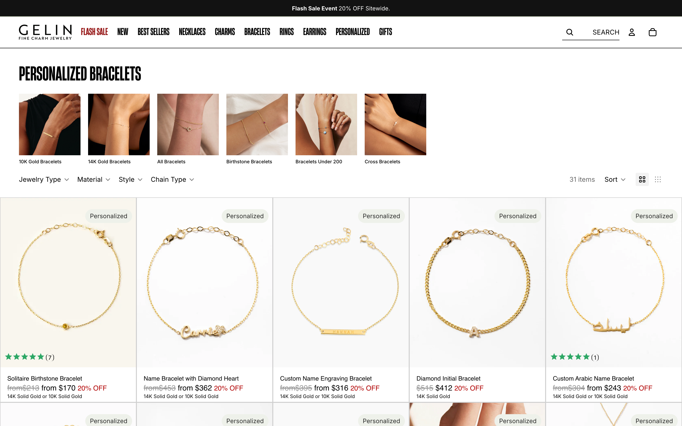 Gelin Diamond custom name bracelet