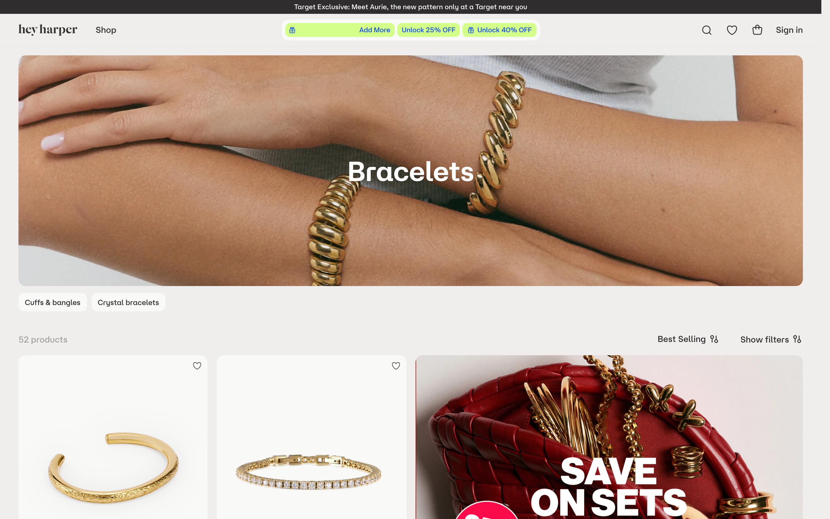 Hey Harper waterproof bracelet collection