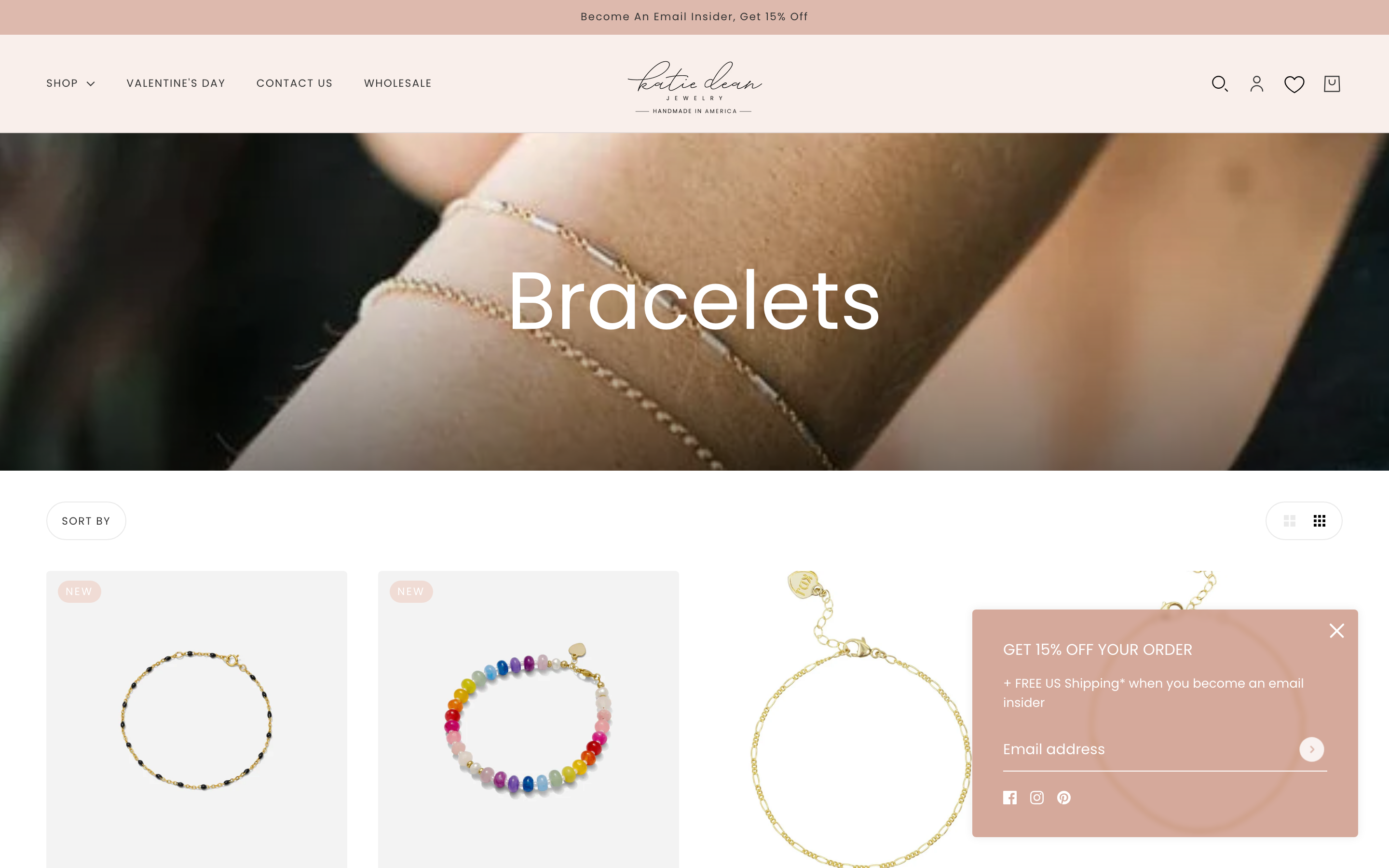Katie Dean Jewelry custom name bracelet with inline input
