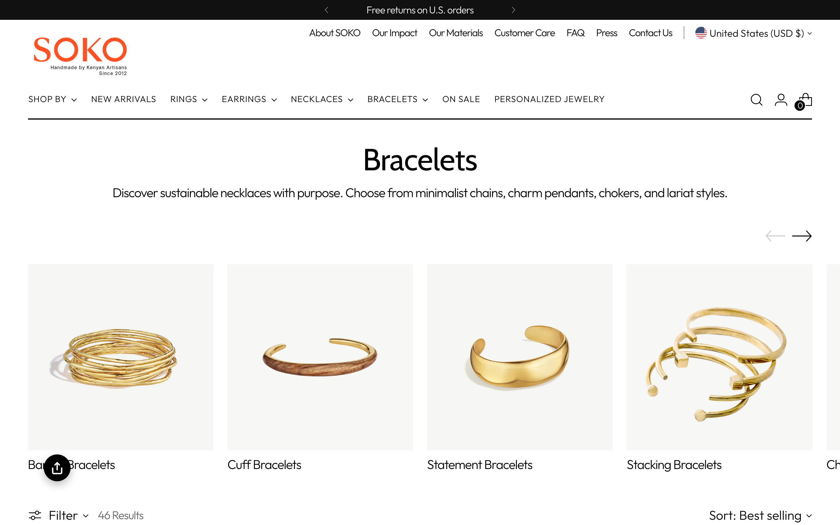 Soko handcrafted artisan bracelet collection