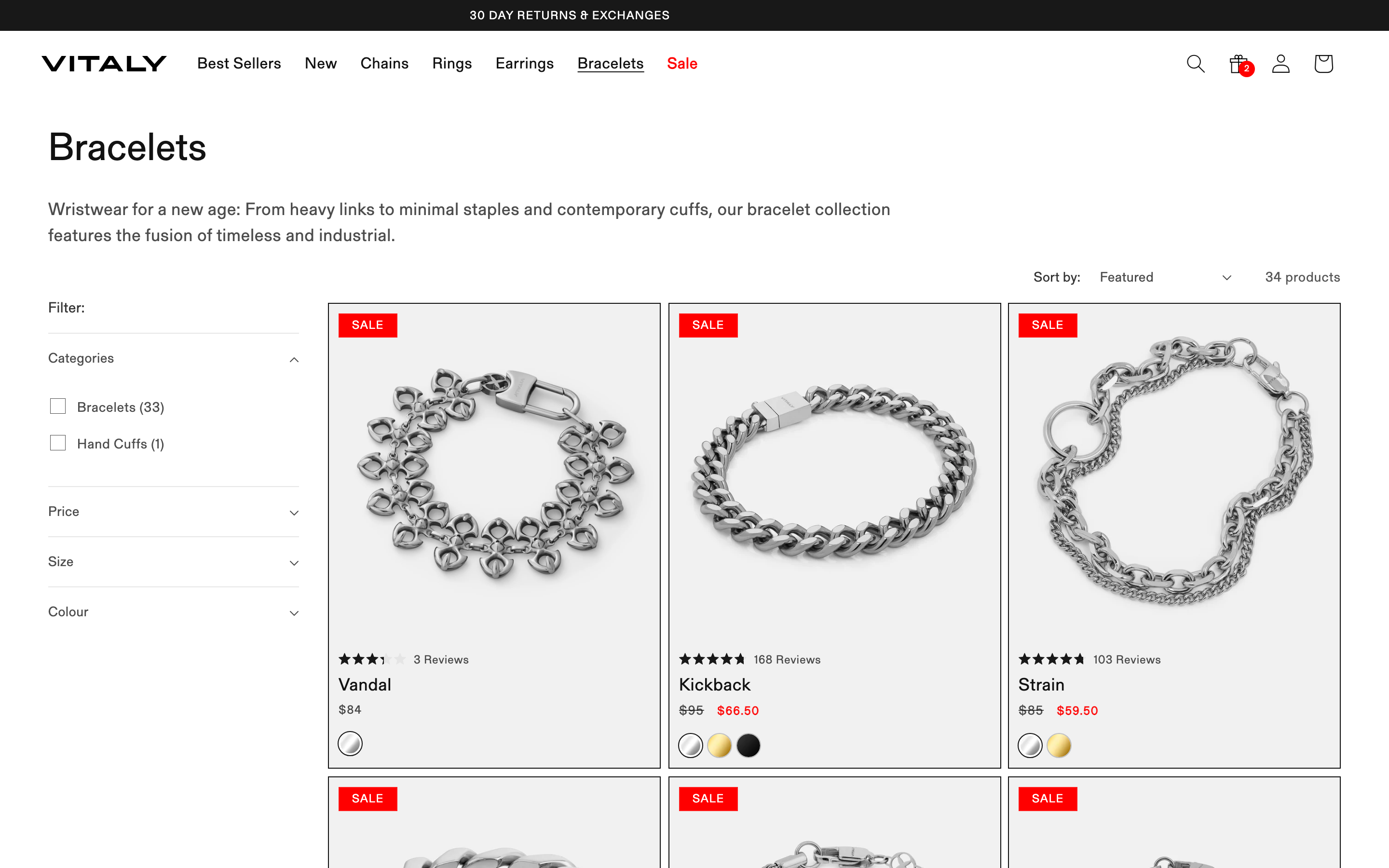 Vitaly modern industrial bracelet designs