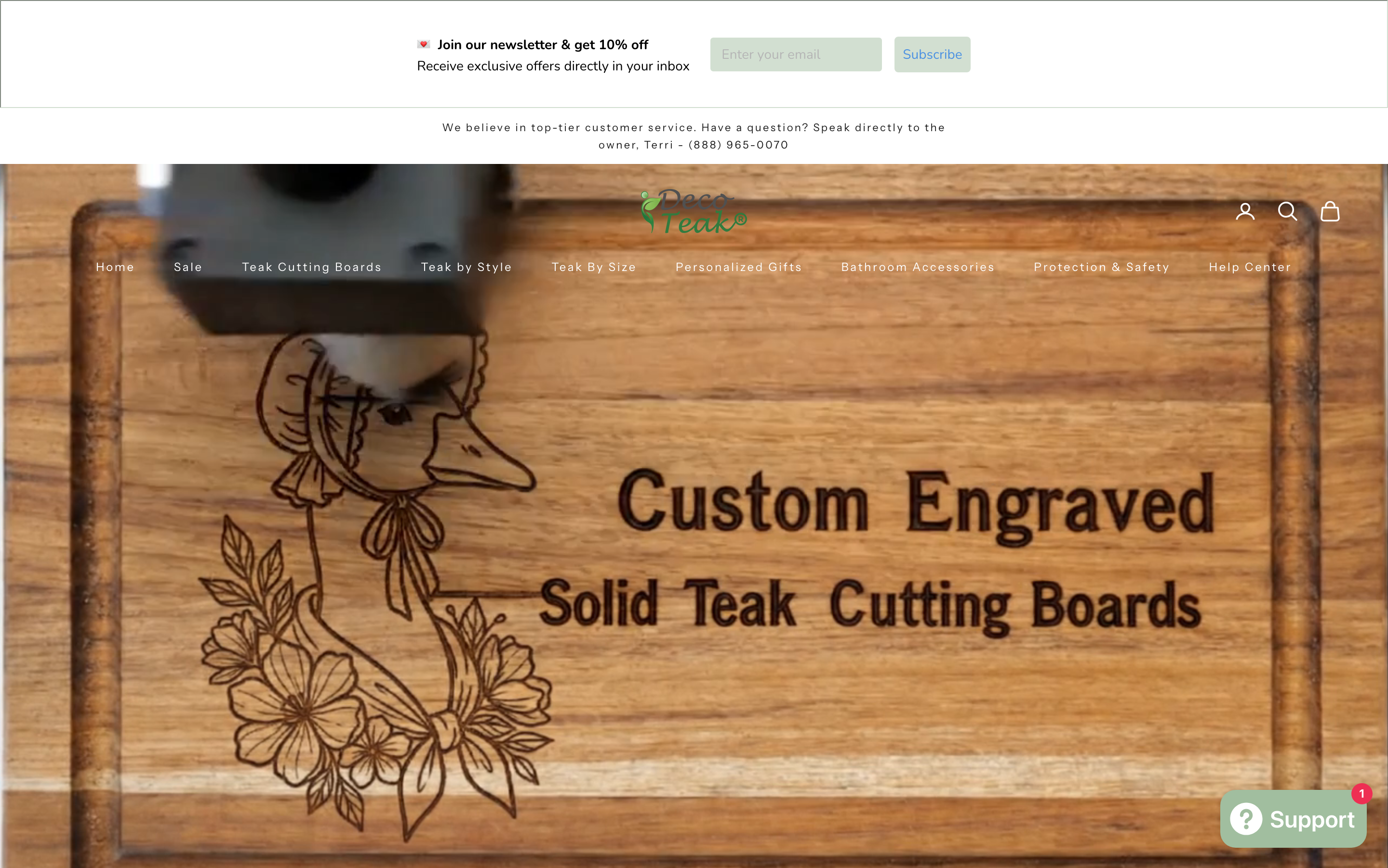 Furniture decoteak.com homepage screenshot