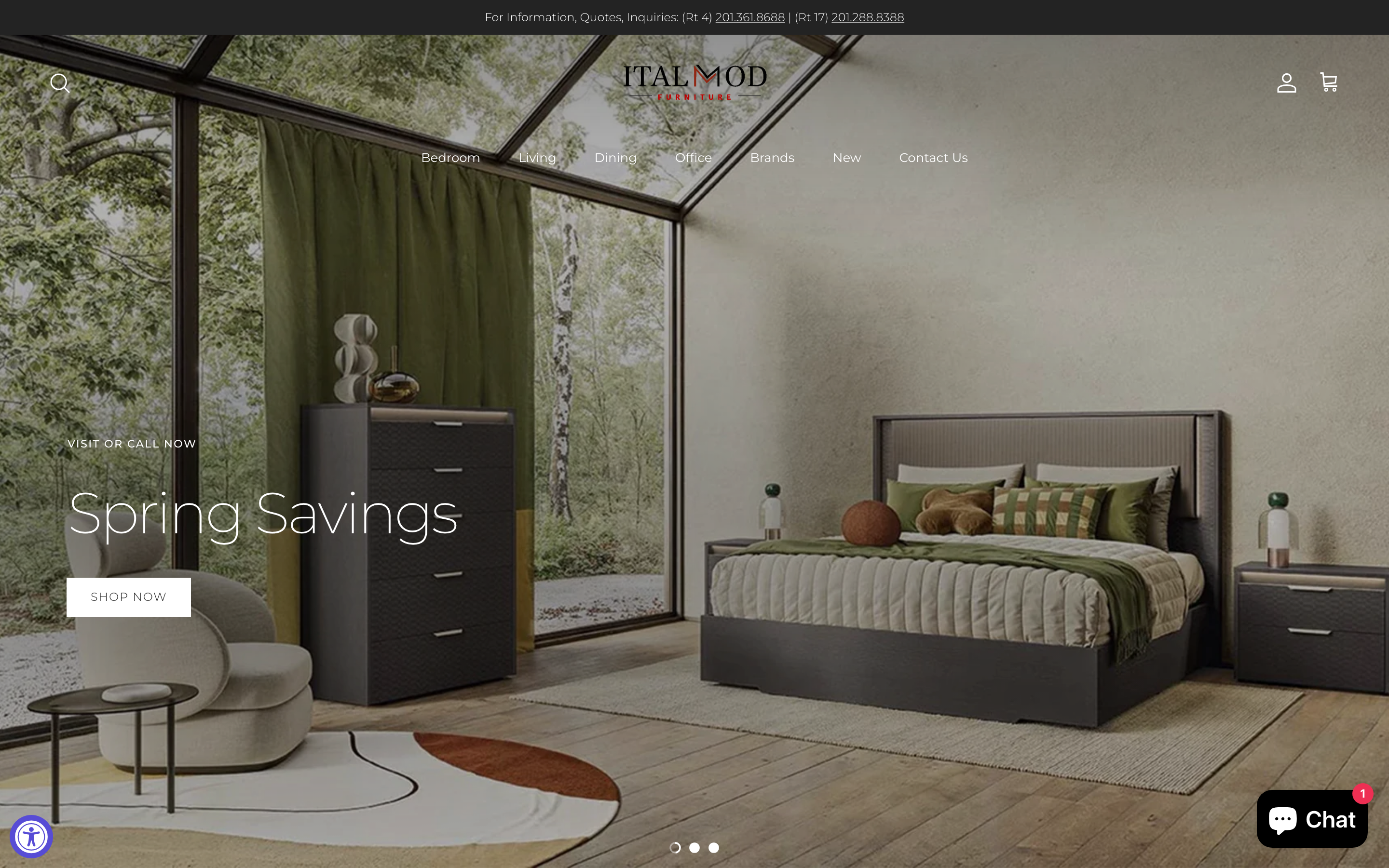 Furniture italmodfurniture.com homepage screenshot
