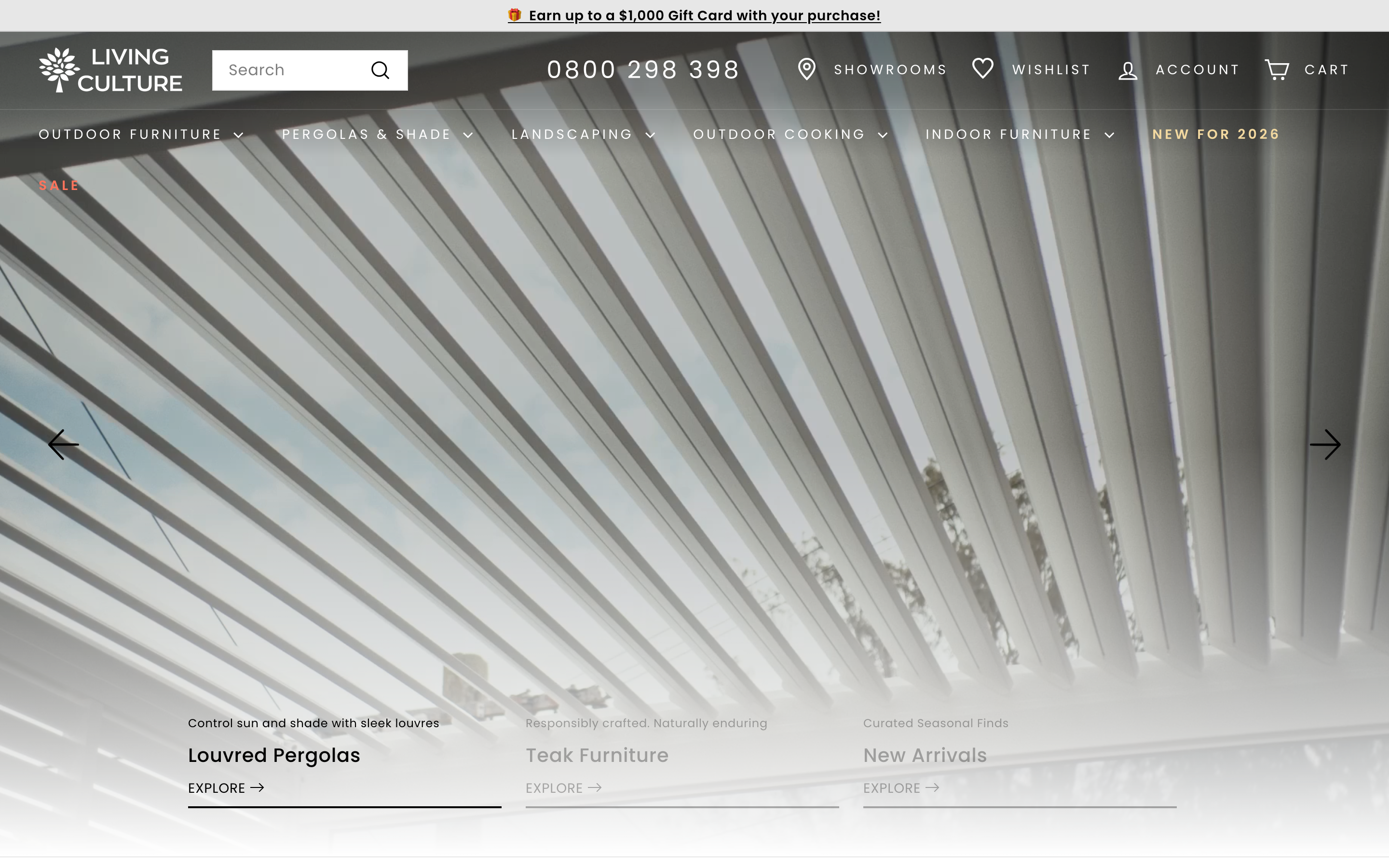 Furniture livingculture.co.nz homepage screenshot