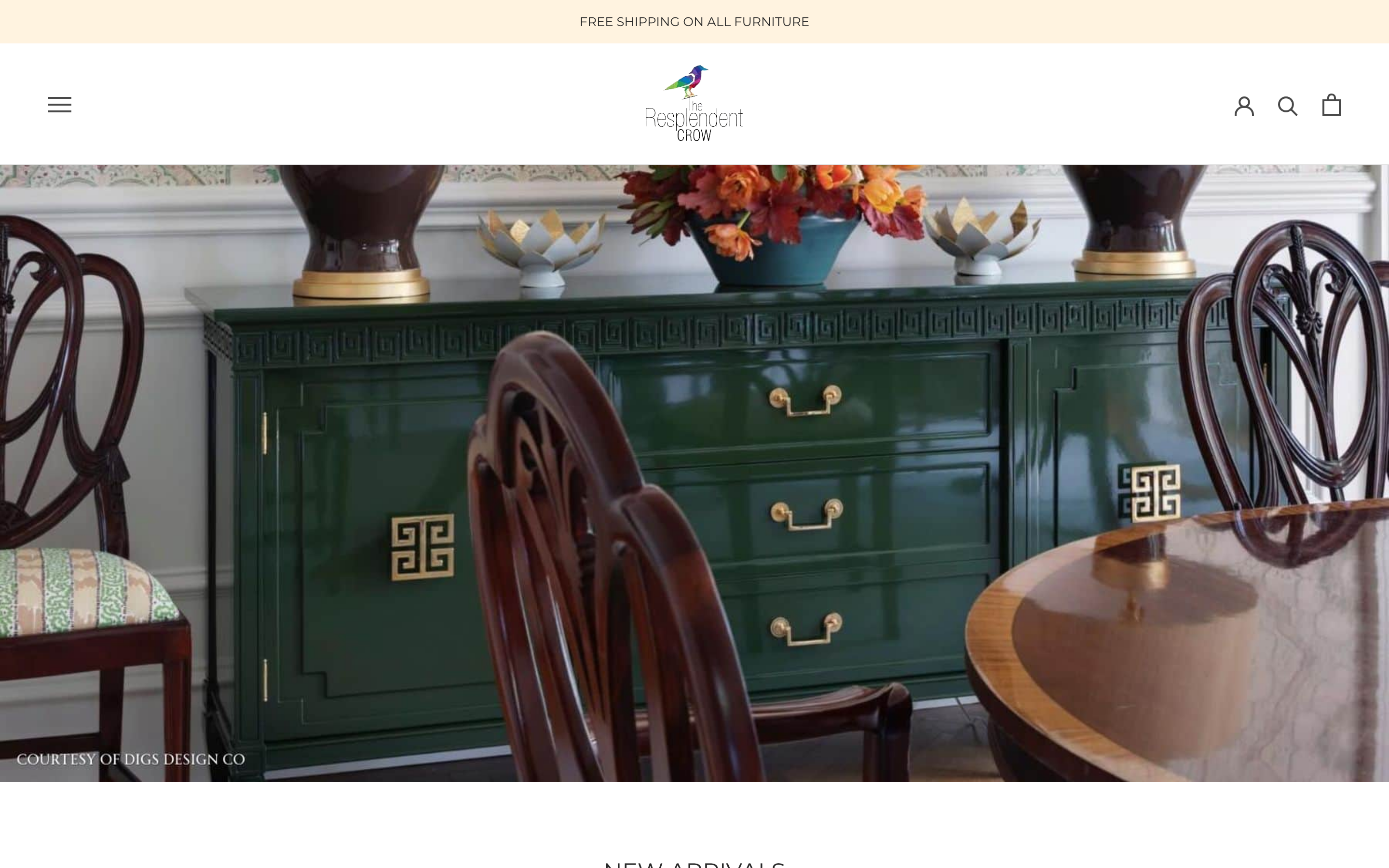Furniture theresplendentcrow.com homepage screenshot