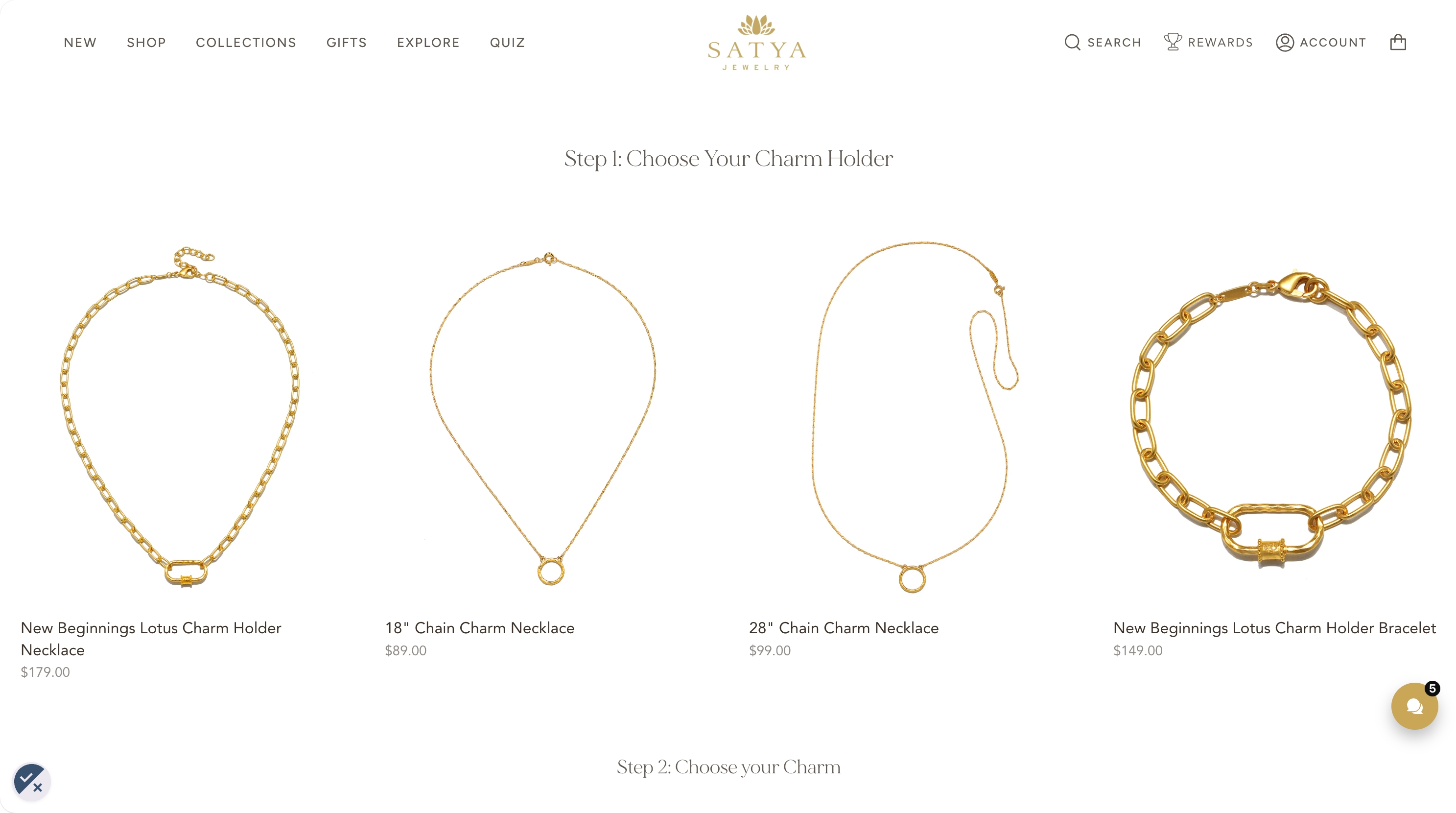 15. Satya Jewelry β Spiritual customization with a quiz - Custom necklace product page on Shopify