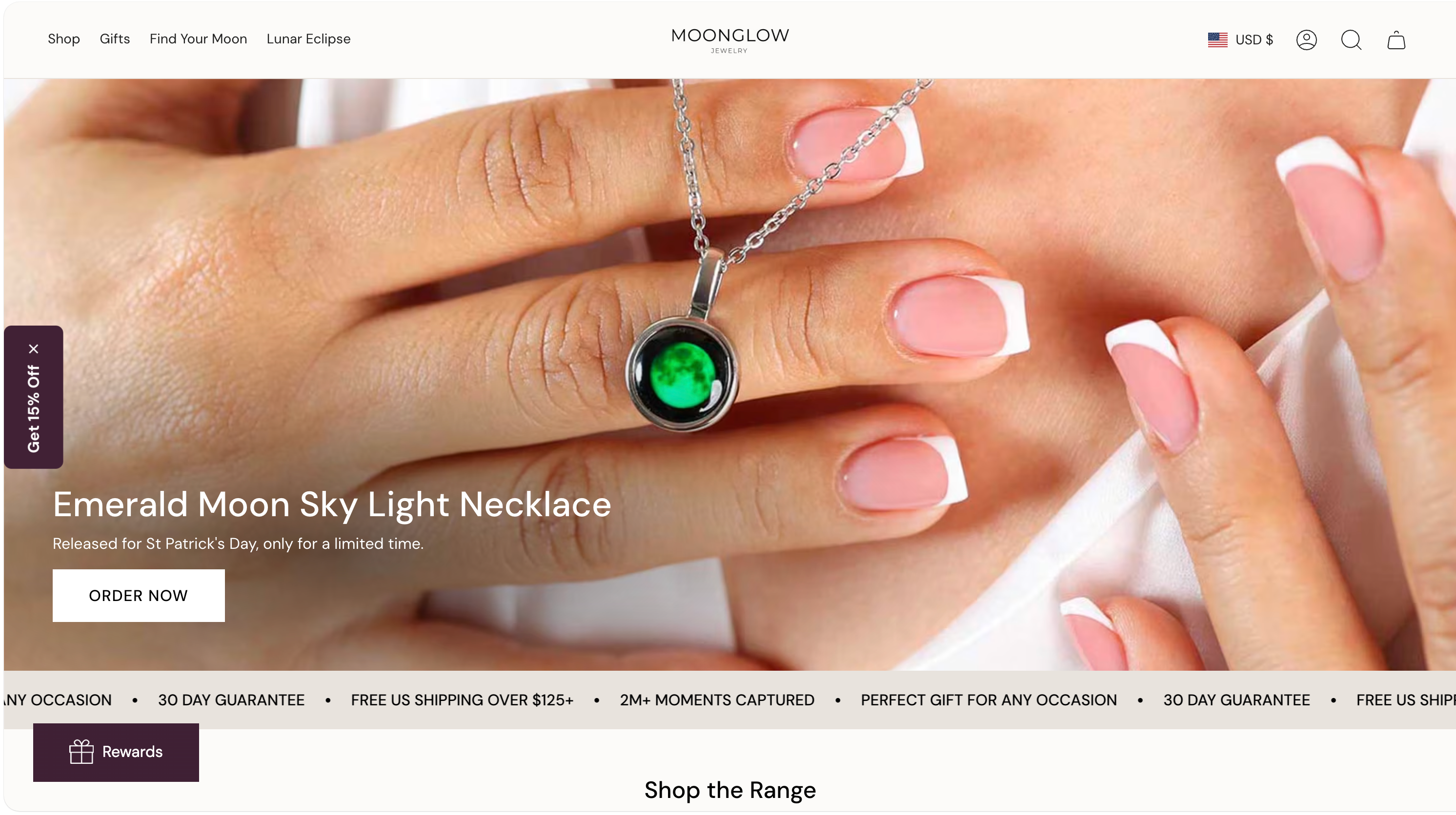 22. Moonglow β Custom jewelry tied to a specific moment in time - Custom necklace product page on Shopify