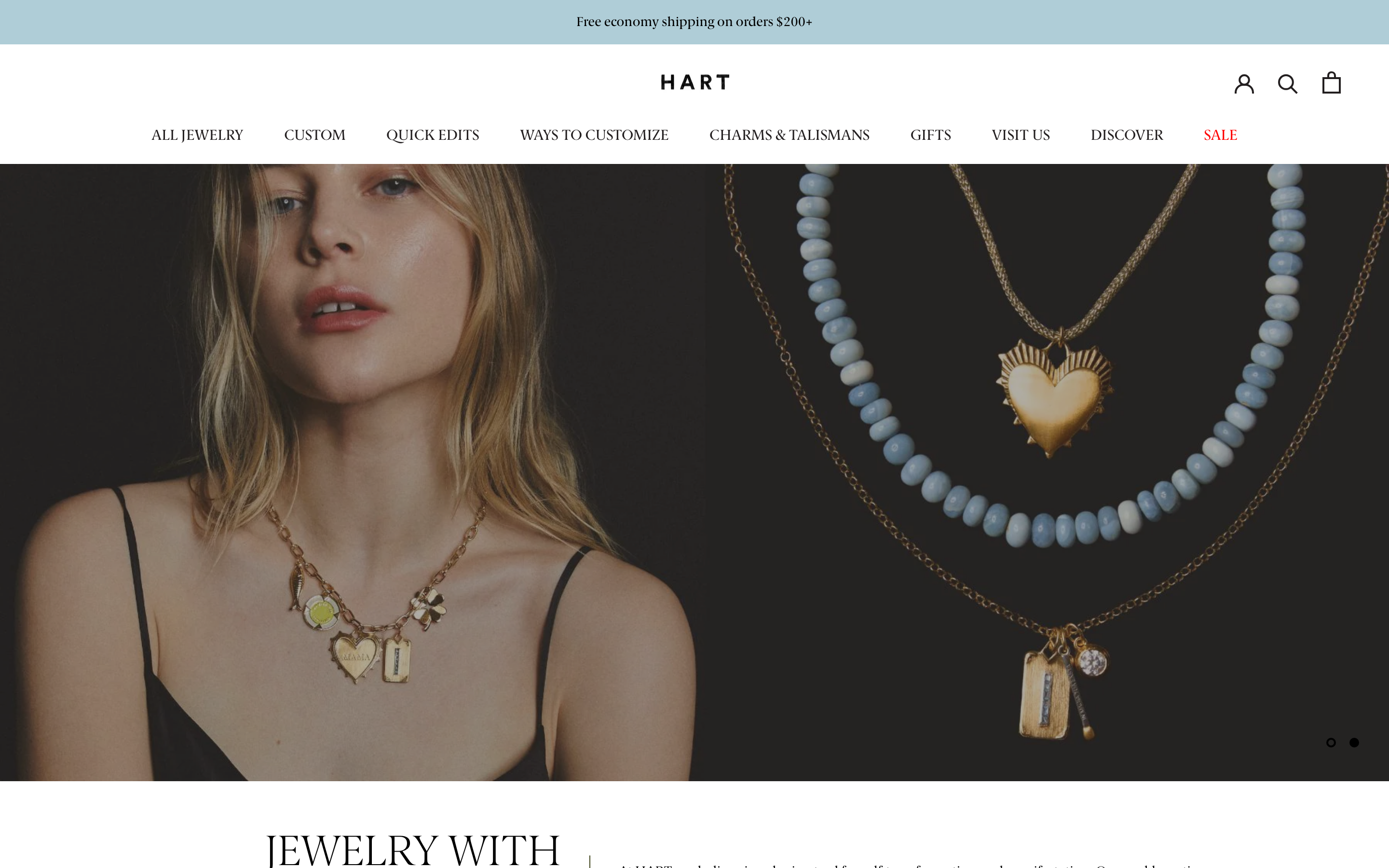 HART Jewelry homepage