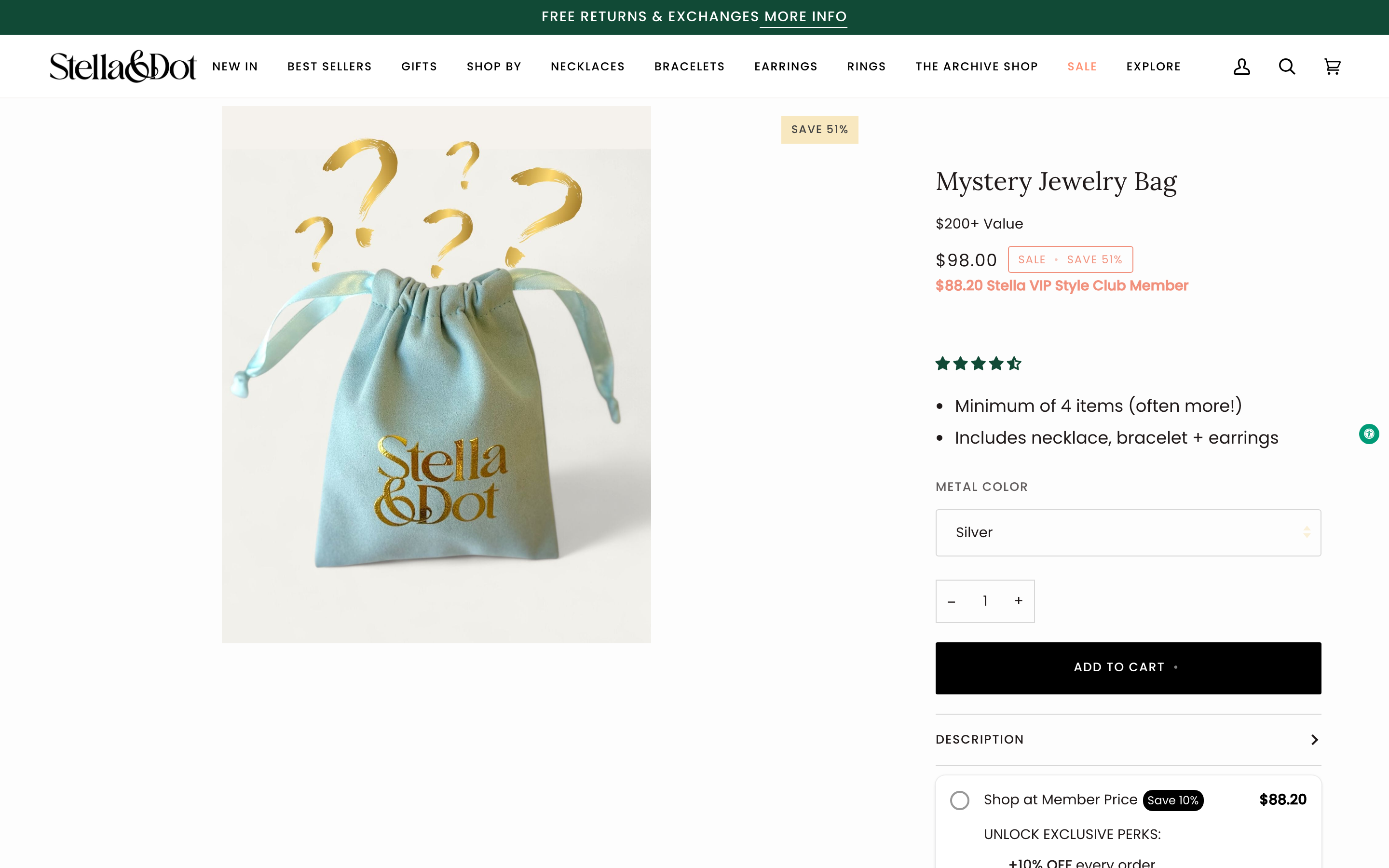 Stella & Dot product page