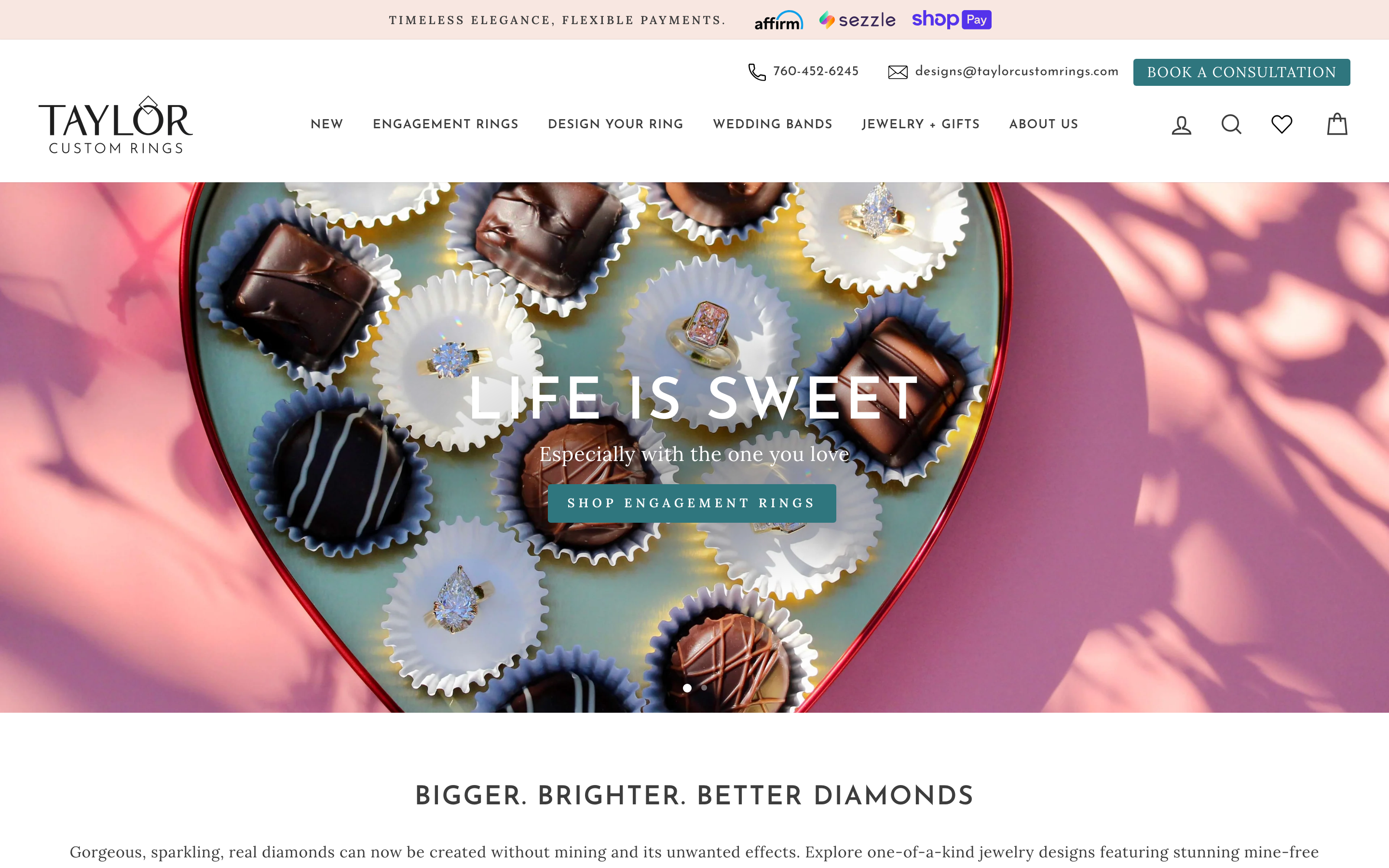 Taylor Custom Rings homepage