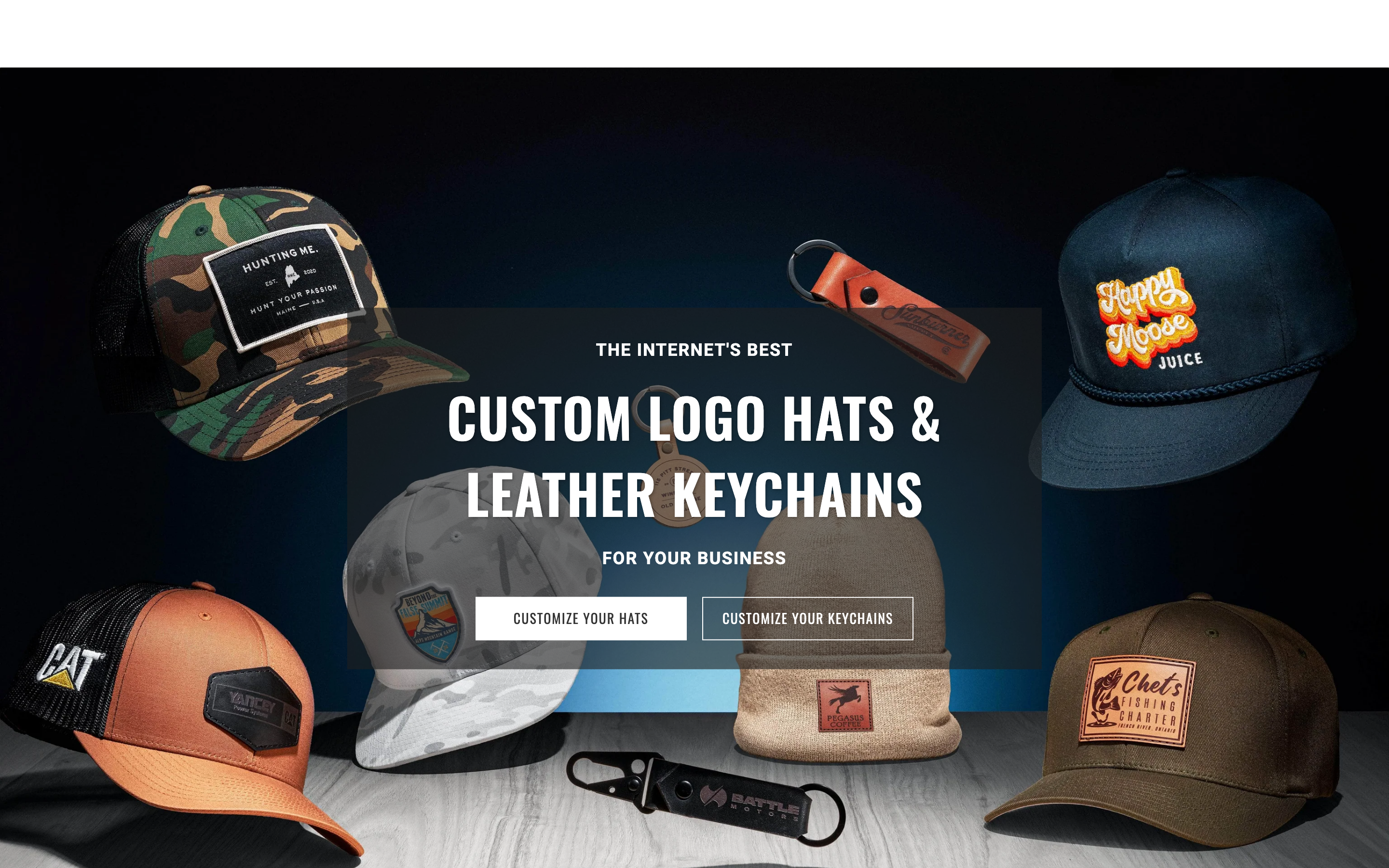 Dekni Creations homepage screenshot showing custom patch offerings