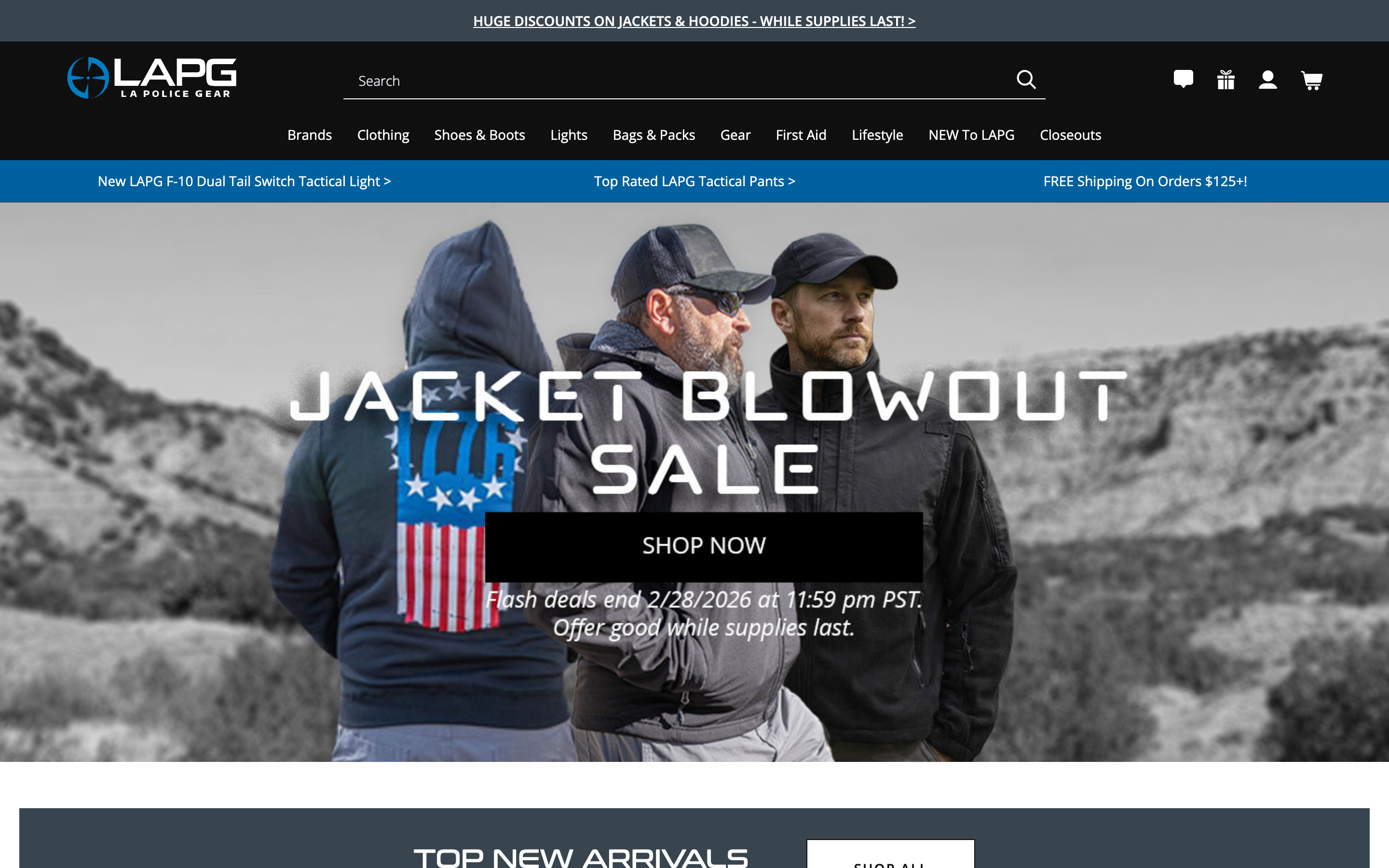 La Police Gear homepage screenshot showing custom patch offerings