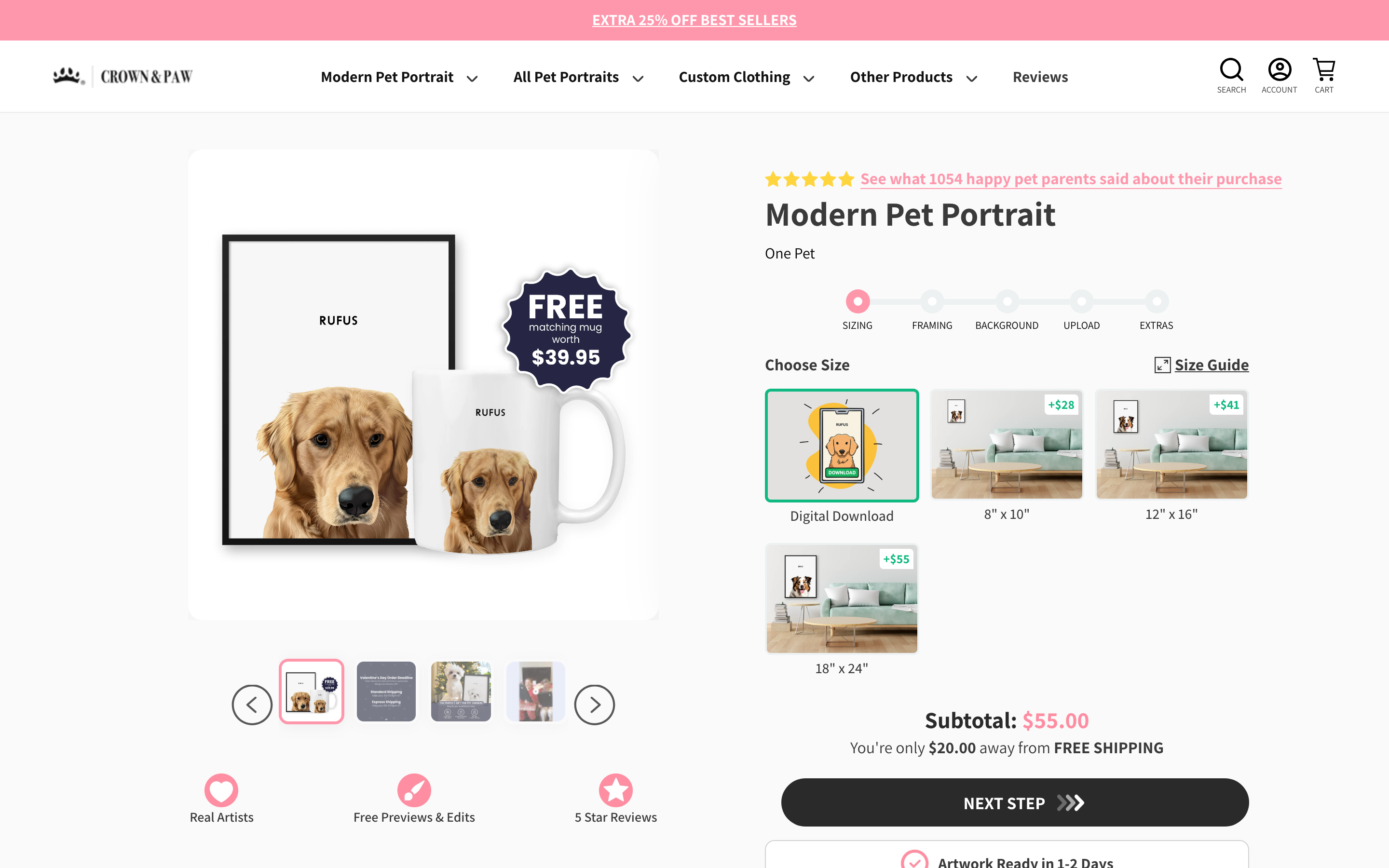 Crown & Paw Canada product page