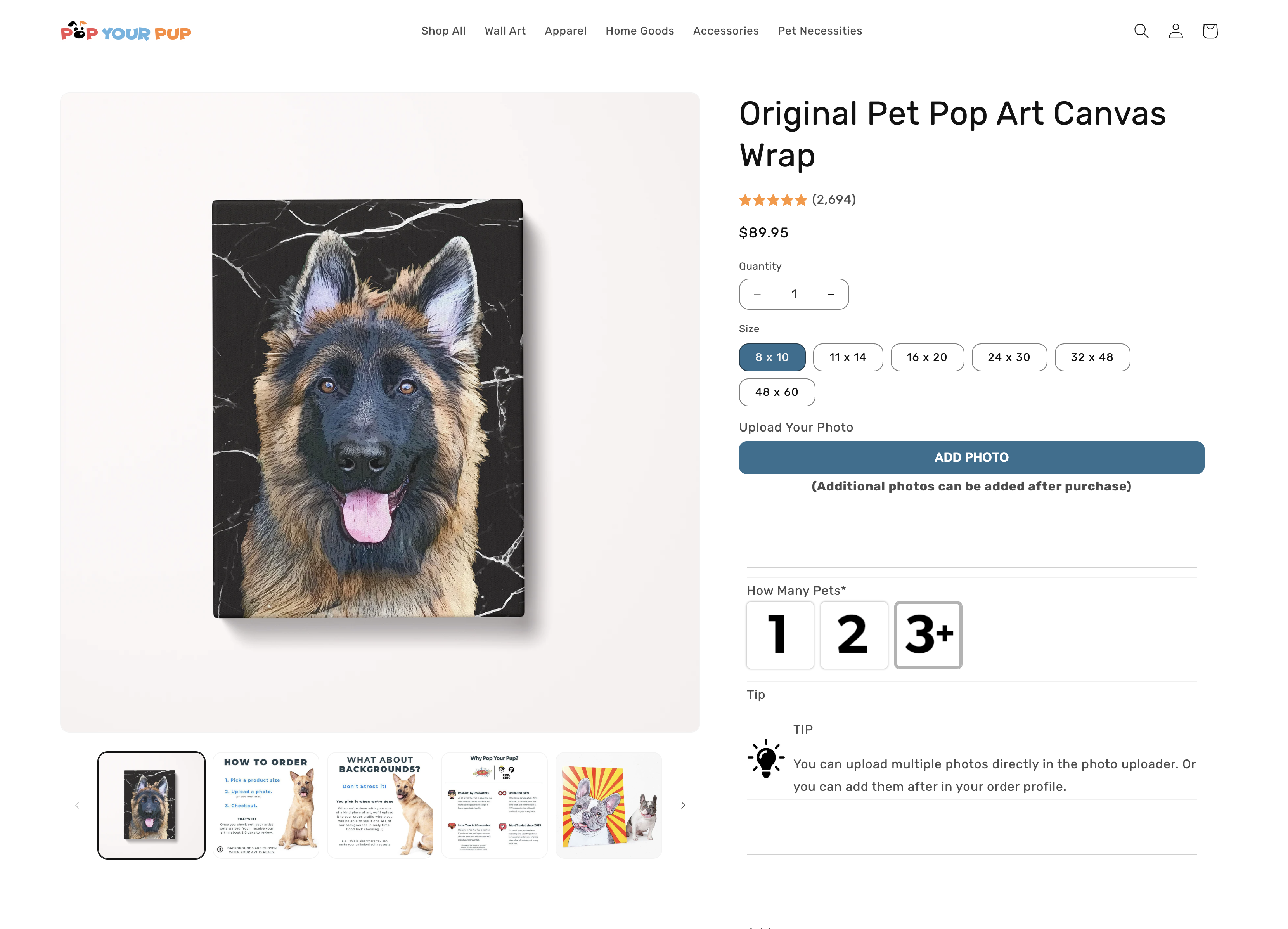 Pop Your Pup product page