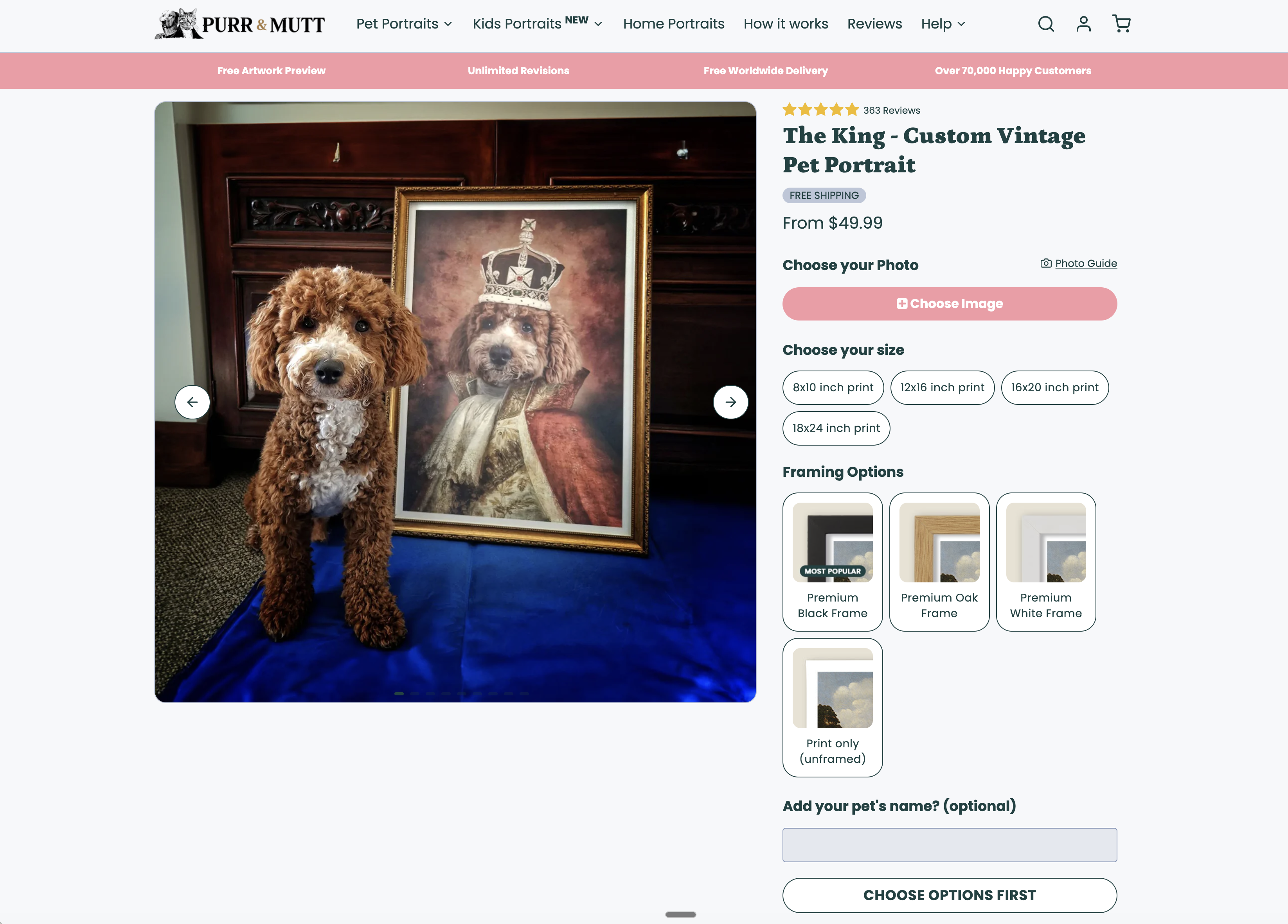 Purr & Mutt product page