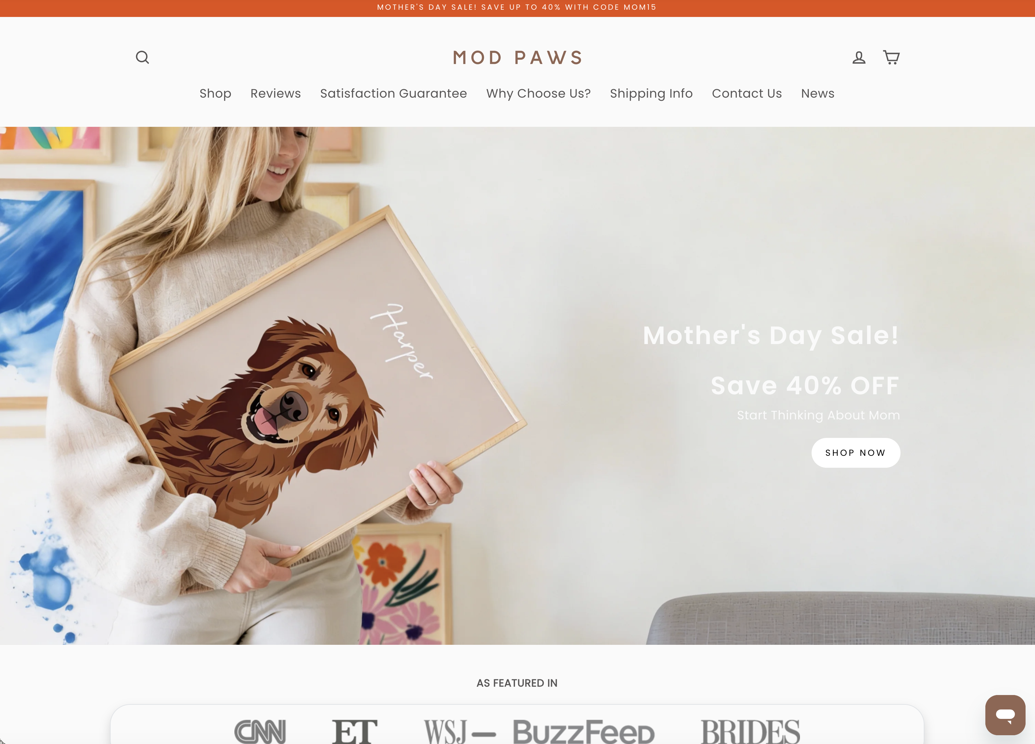 Mod Paws homepage