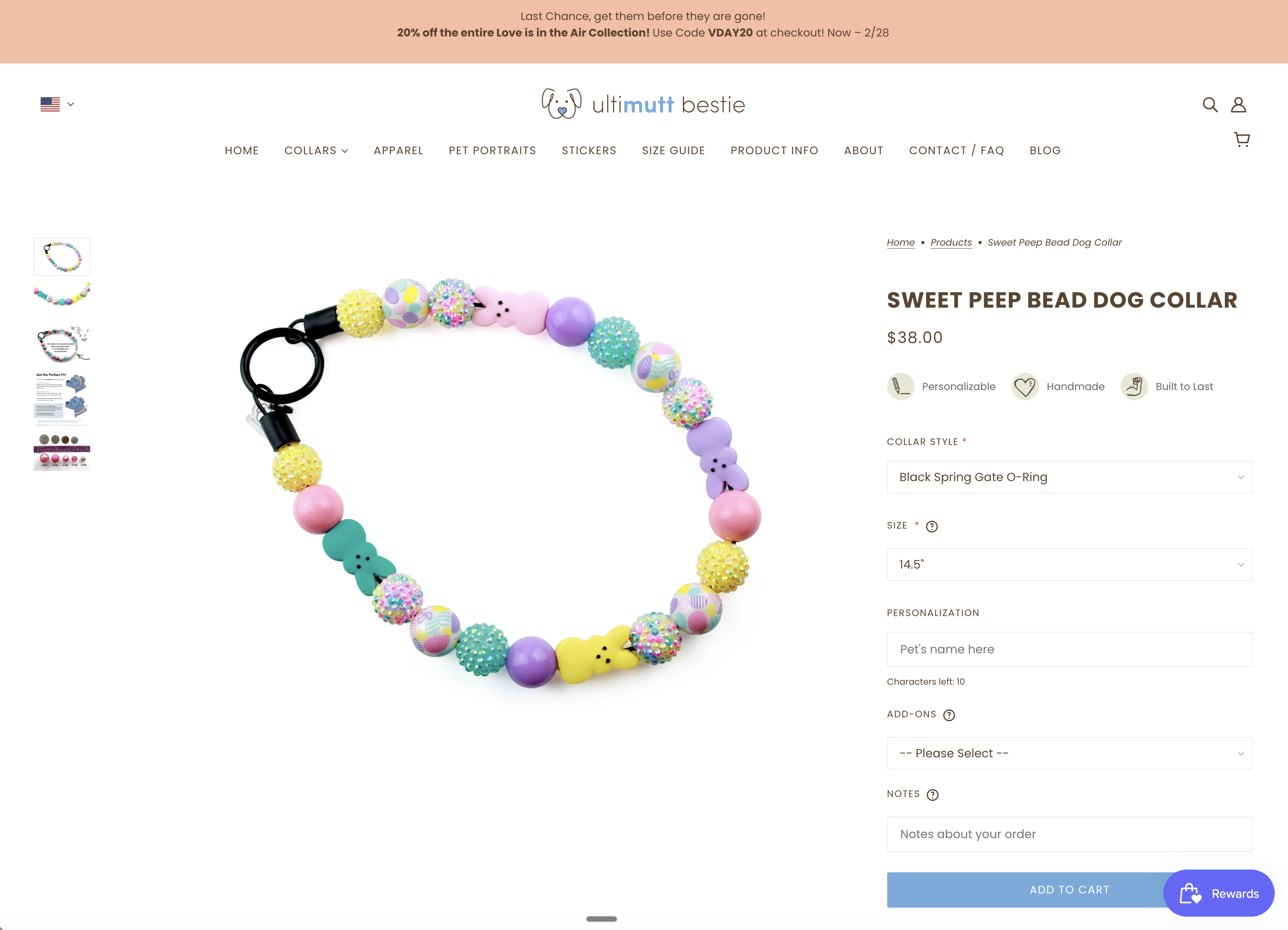 Ultimutt Bestie product page