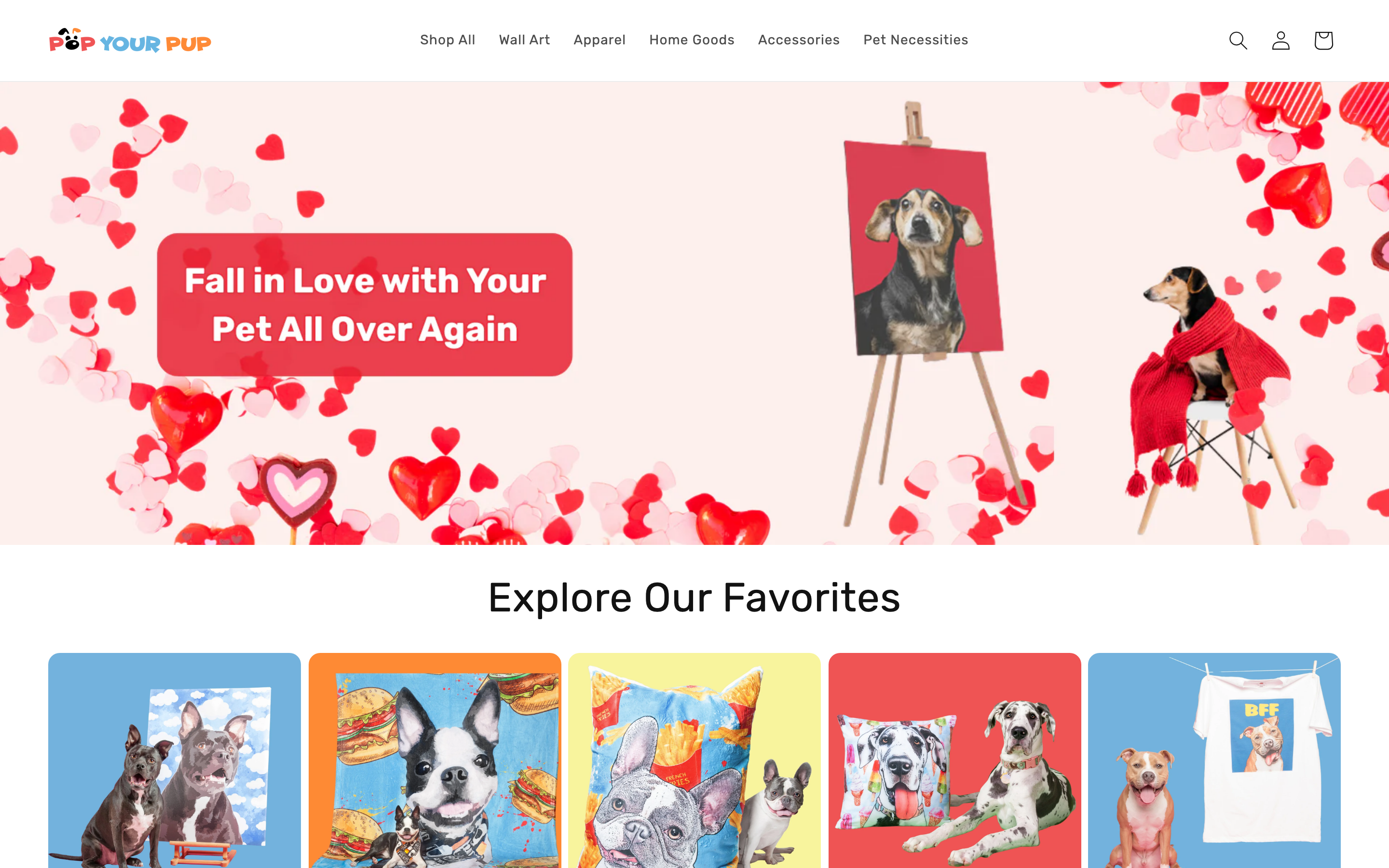 Pop Your Pup homepage