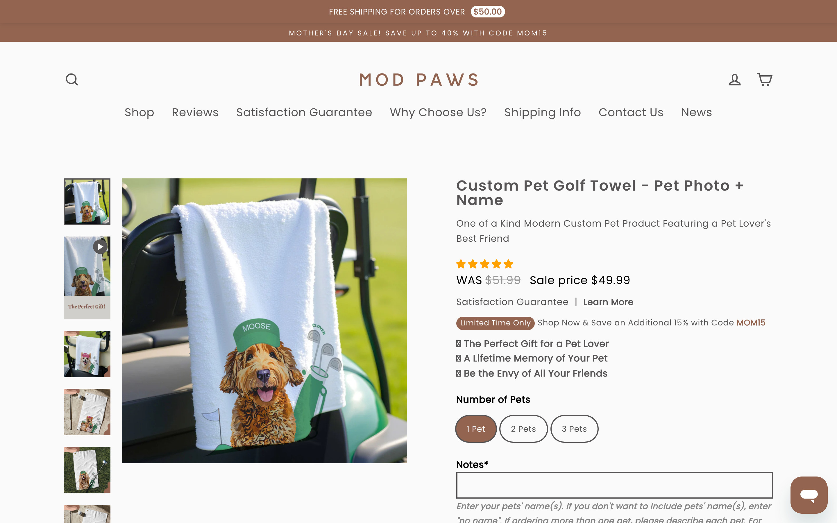 Mod Paws product page