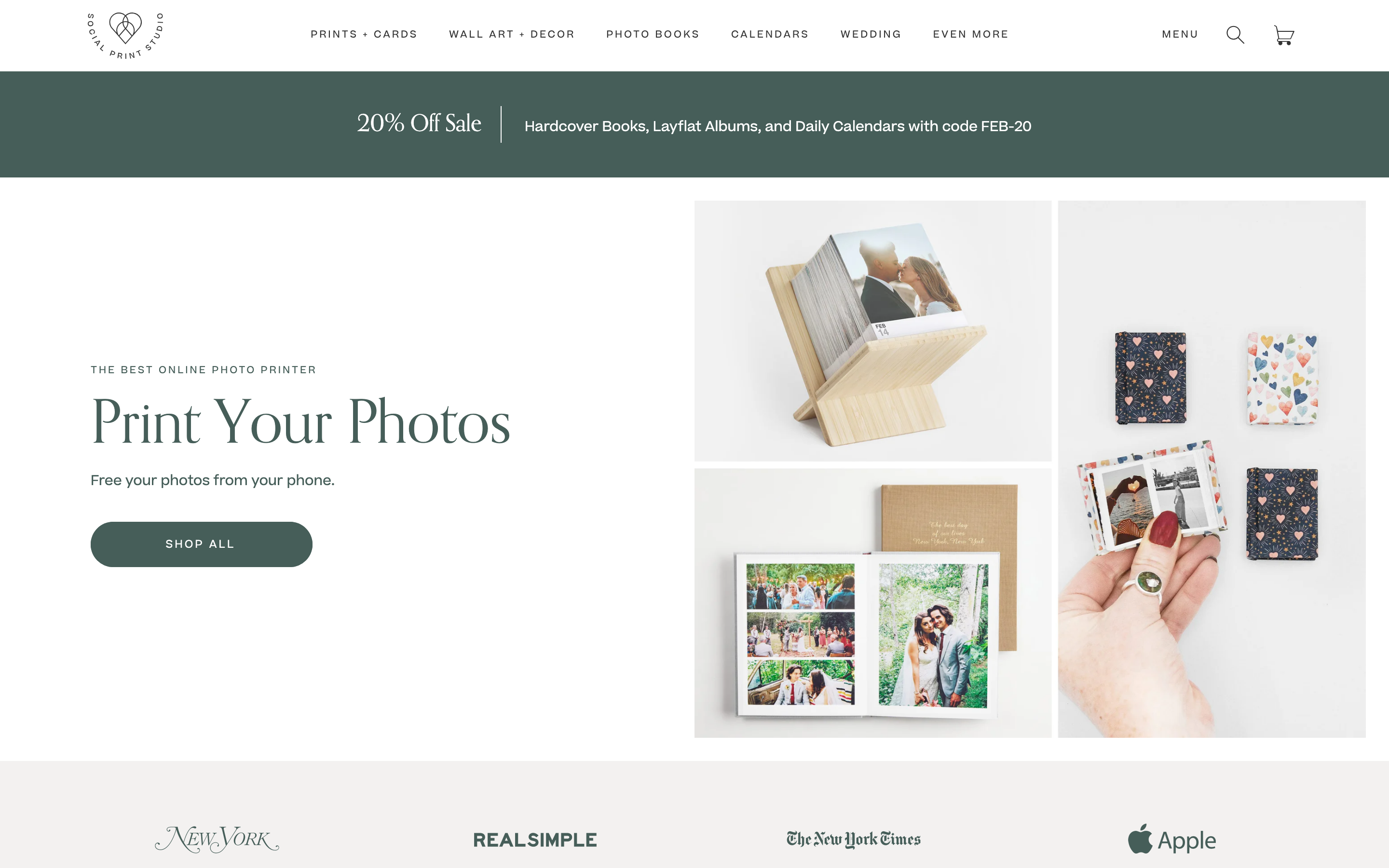 Social Print Studio homepage