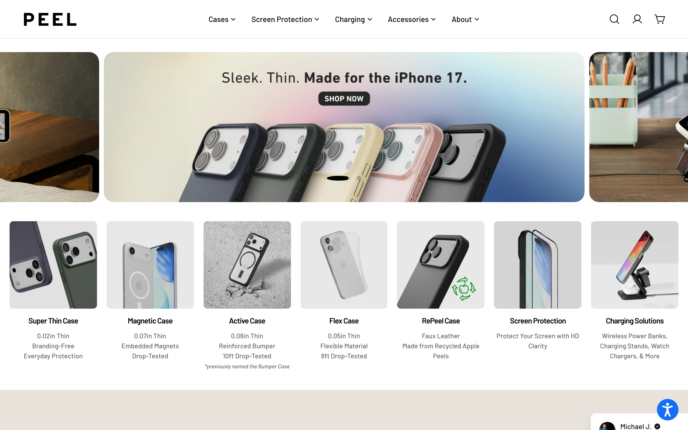 Phone Cases Buypeel Com homepage screenshot showing phone cases offerings