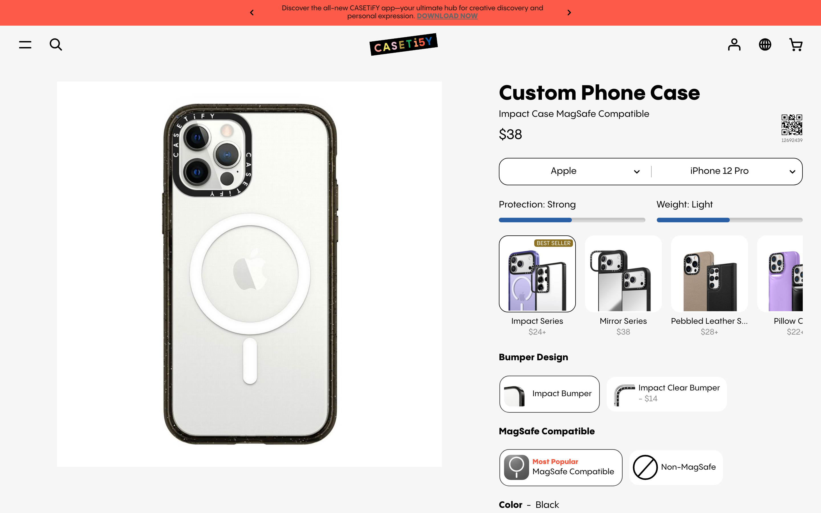 Phone Cases Casetify Com_Product product page screenshot showing phone cases offerings