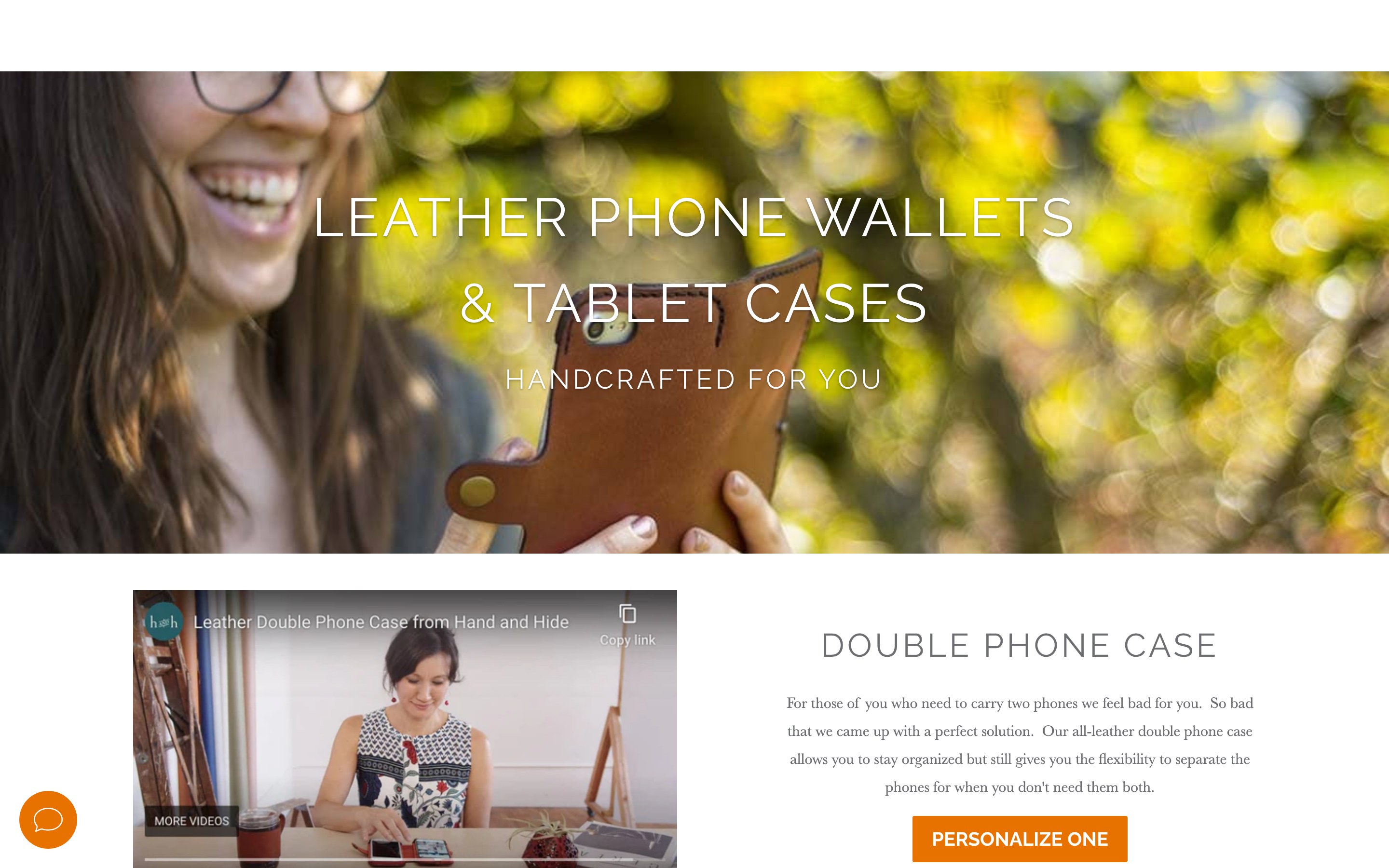 Phone Cases Handandhide Com_Home homepage screenshot showing phone cases offerings