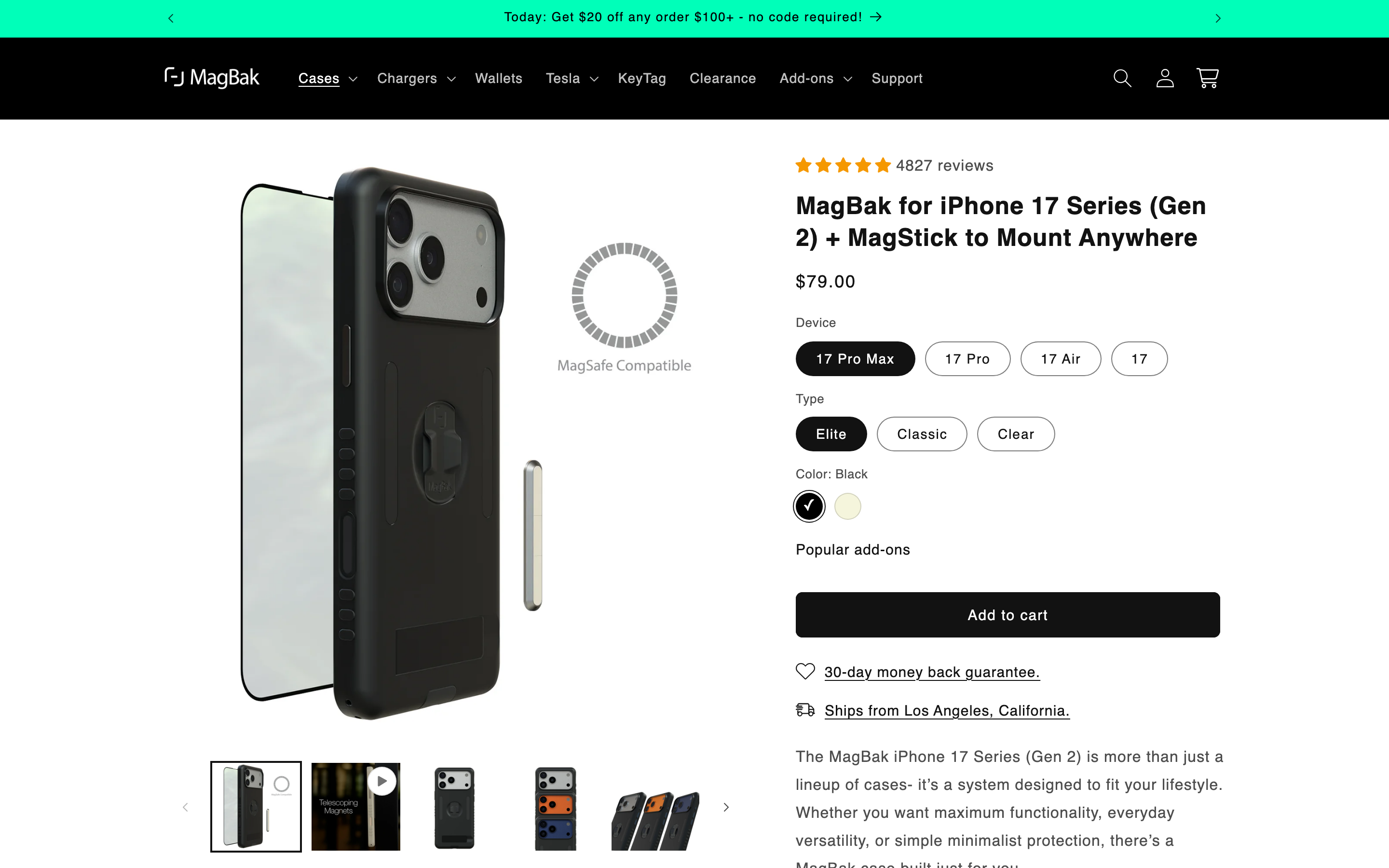 Phone Cases Magbak Com product page screenshot showing phone cases offerings