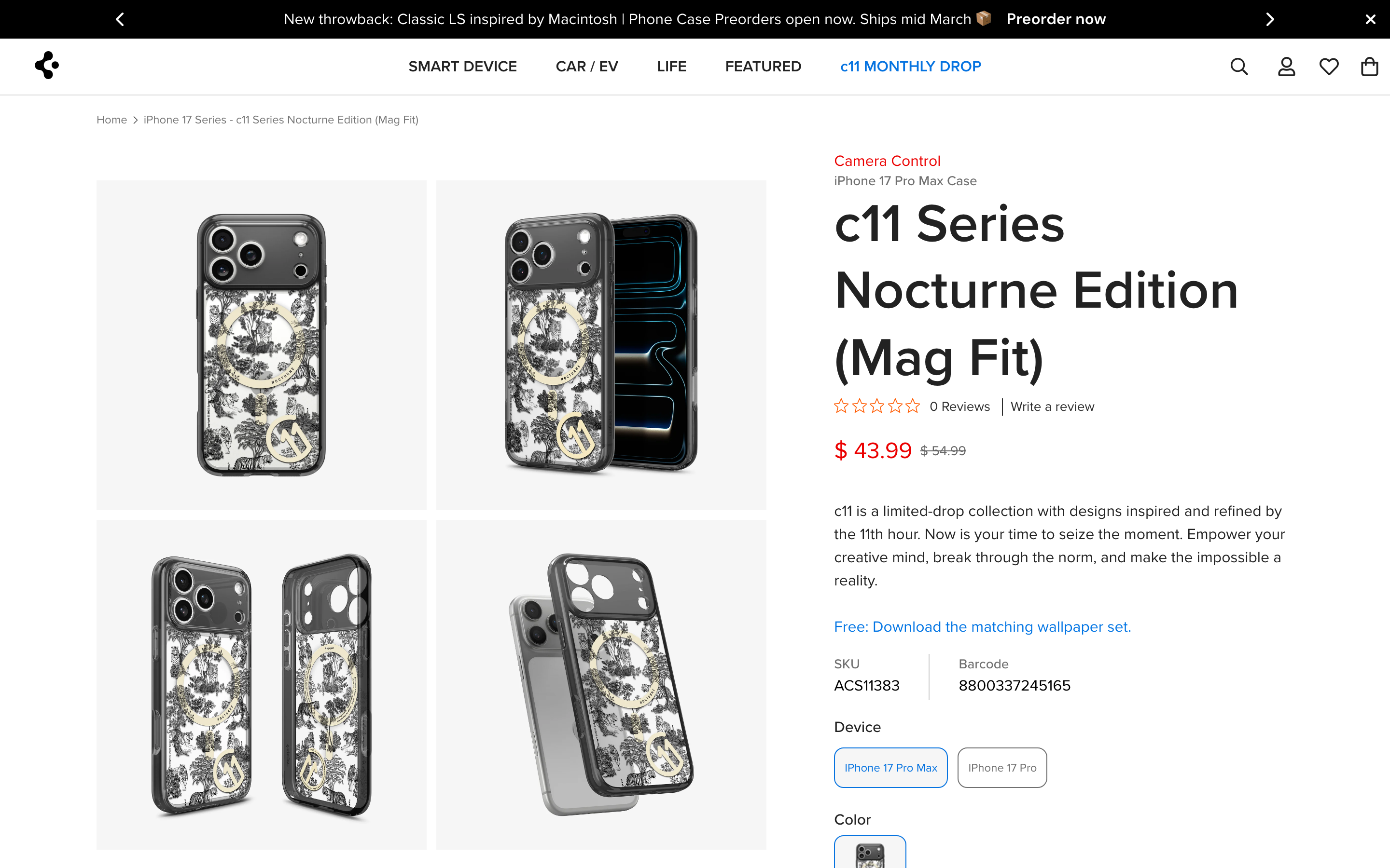 Phone Cases Spigen Com product page screenshot showing phone cases offerings