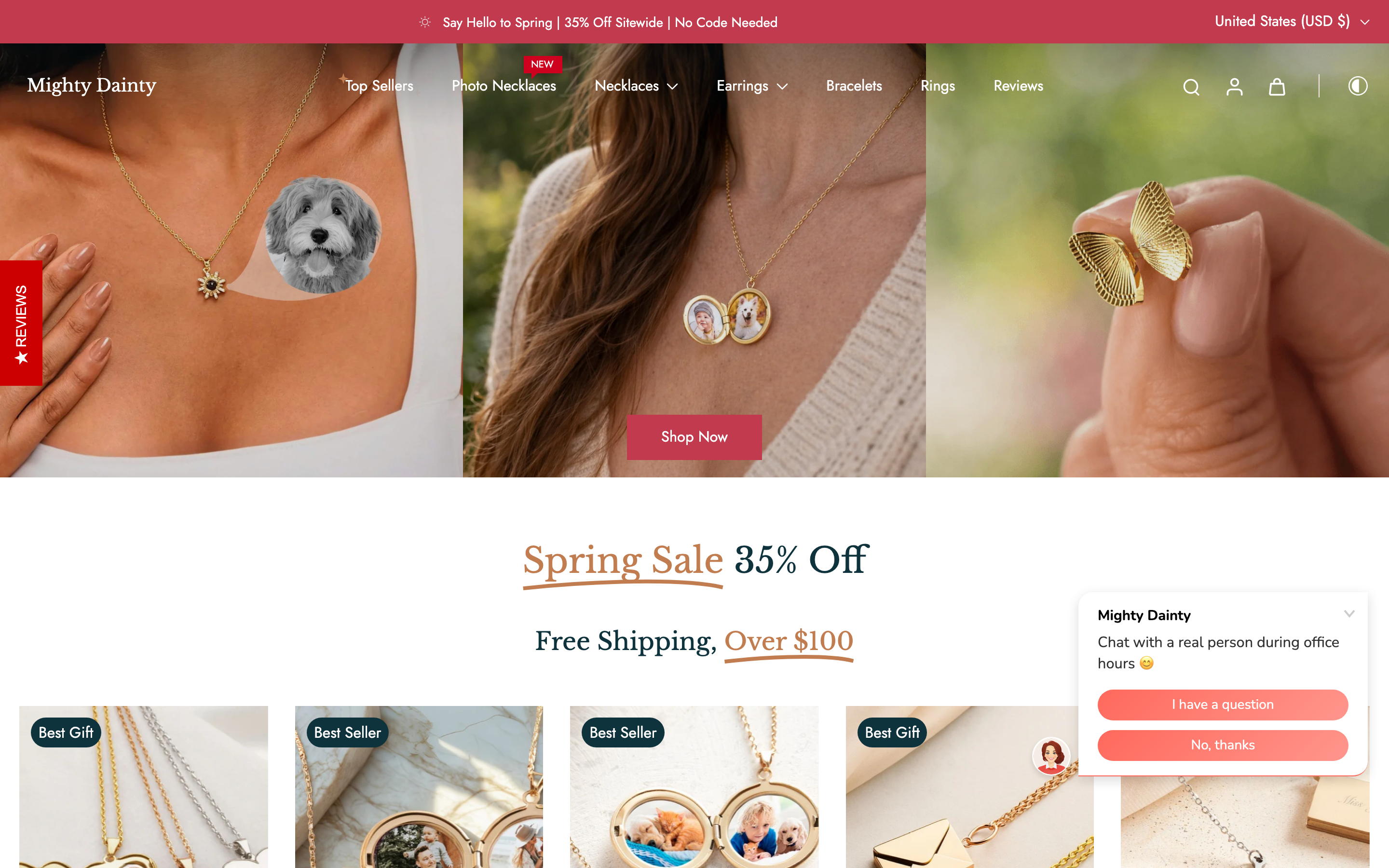 Photo Products mightydainty.com homepage screenshot