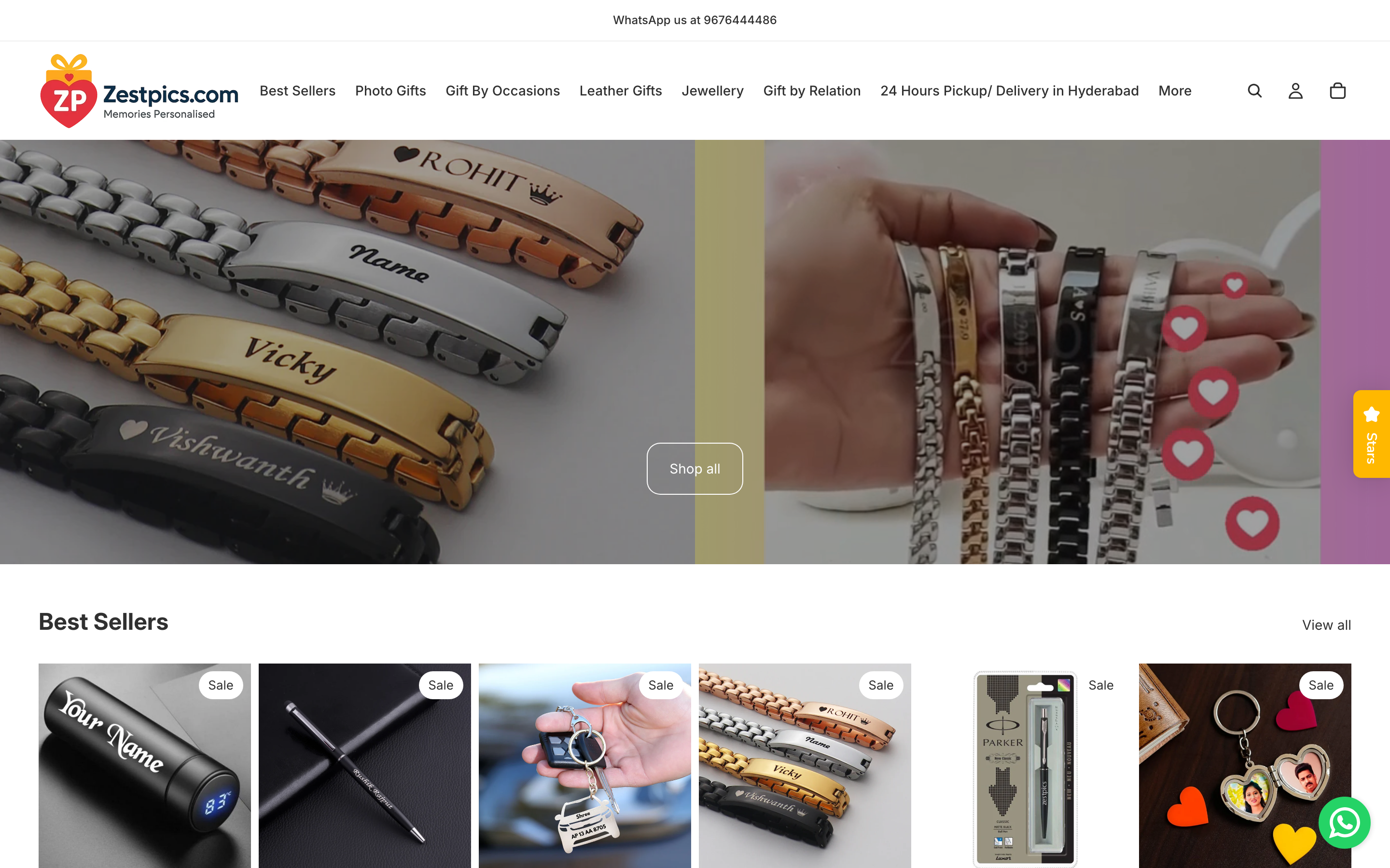 Photo Products zestpics.com homepage screenshot