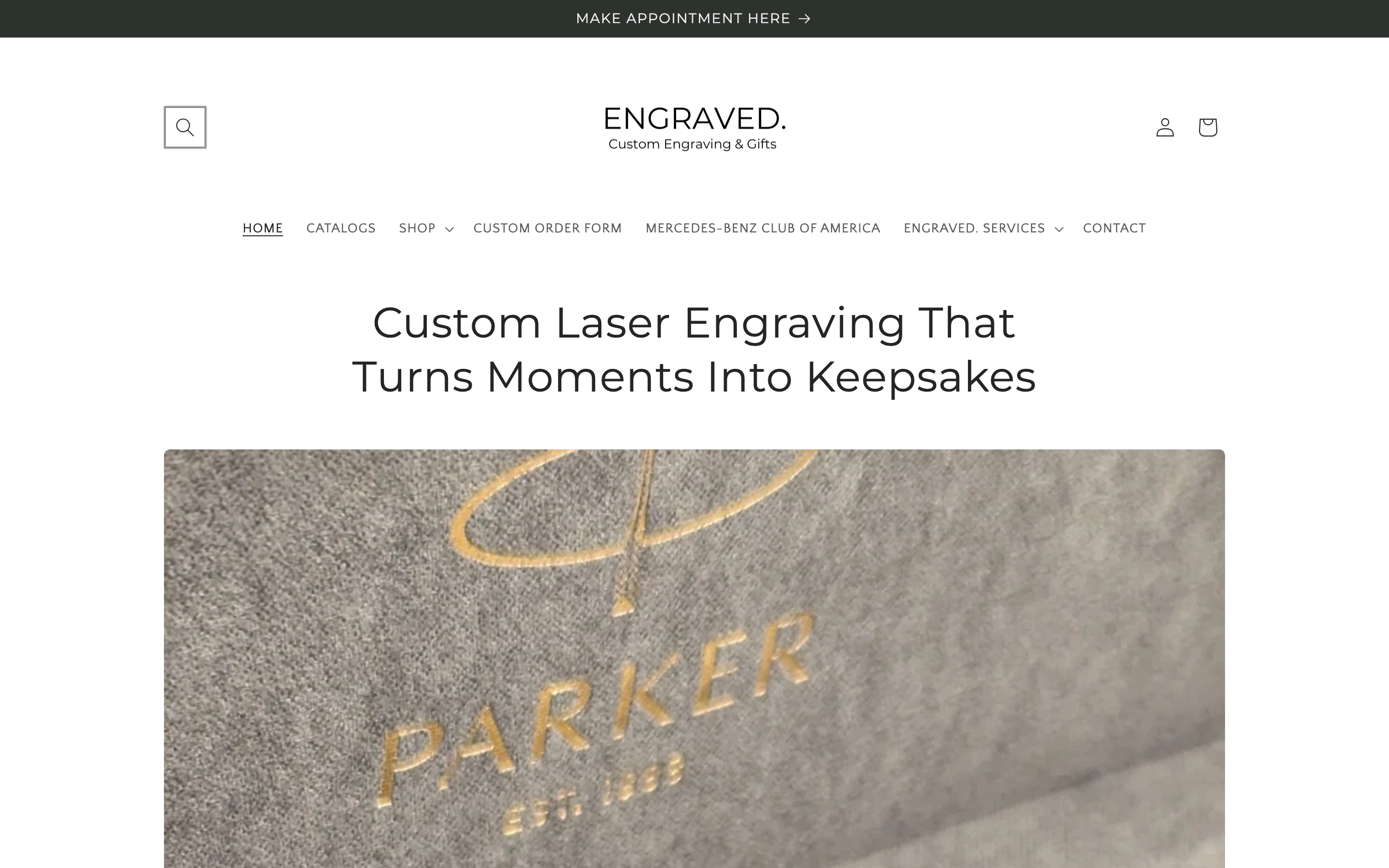 Plaques engravedcompany.com homepage screenshot