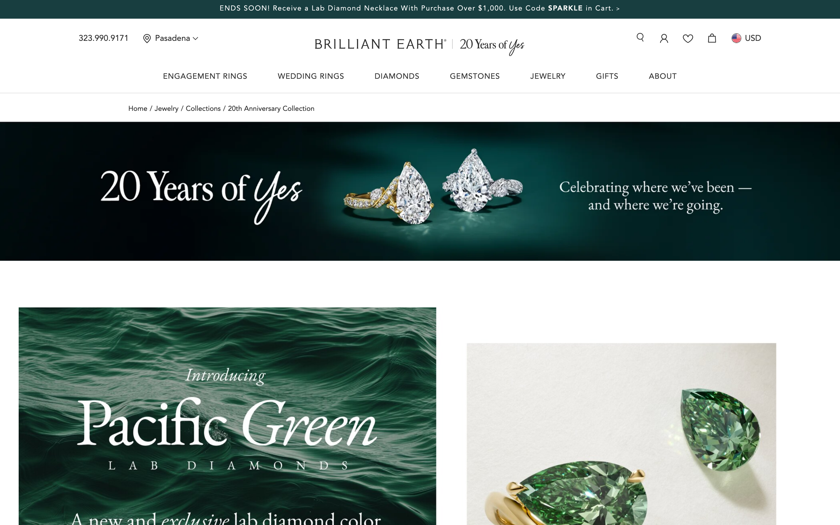 Rings  Brilliantearth Com customizer screenshot showing rings offerings