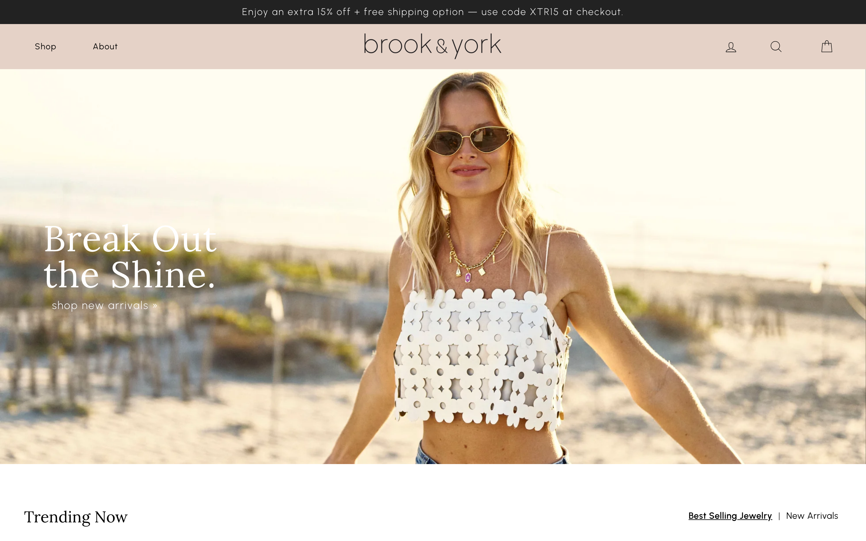 Rings  Brookandyork Com homepage screenshot showing rings offerings