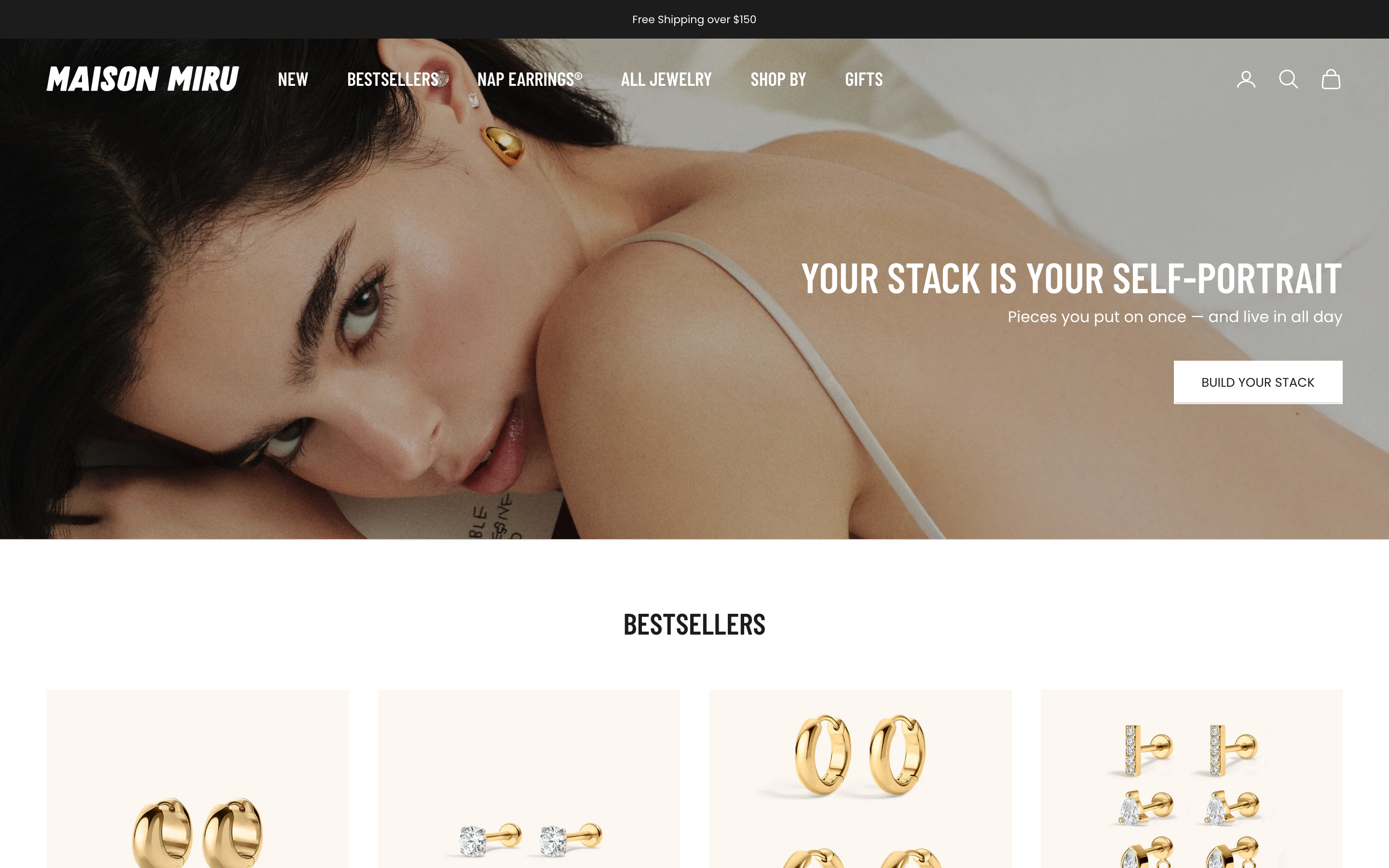 Rings  Maisonmiru Com homepage screenshot showing rings offerings